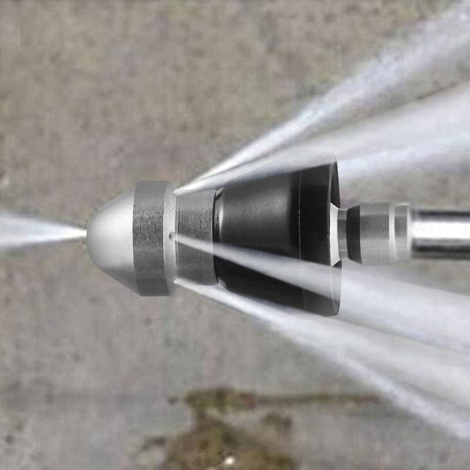 Fymlhomi Sewer Jetter Nozzle Drain Cleaning Tool (Silver, 5 ft) ipb10