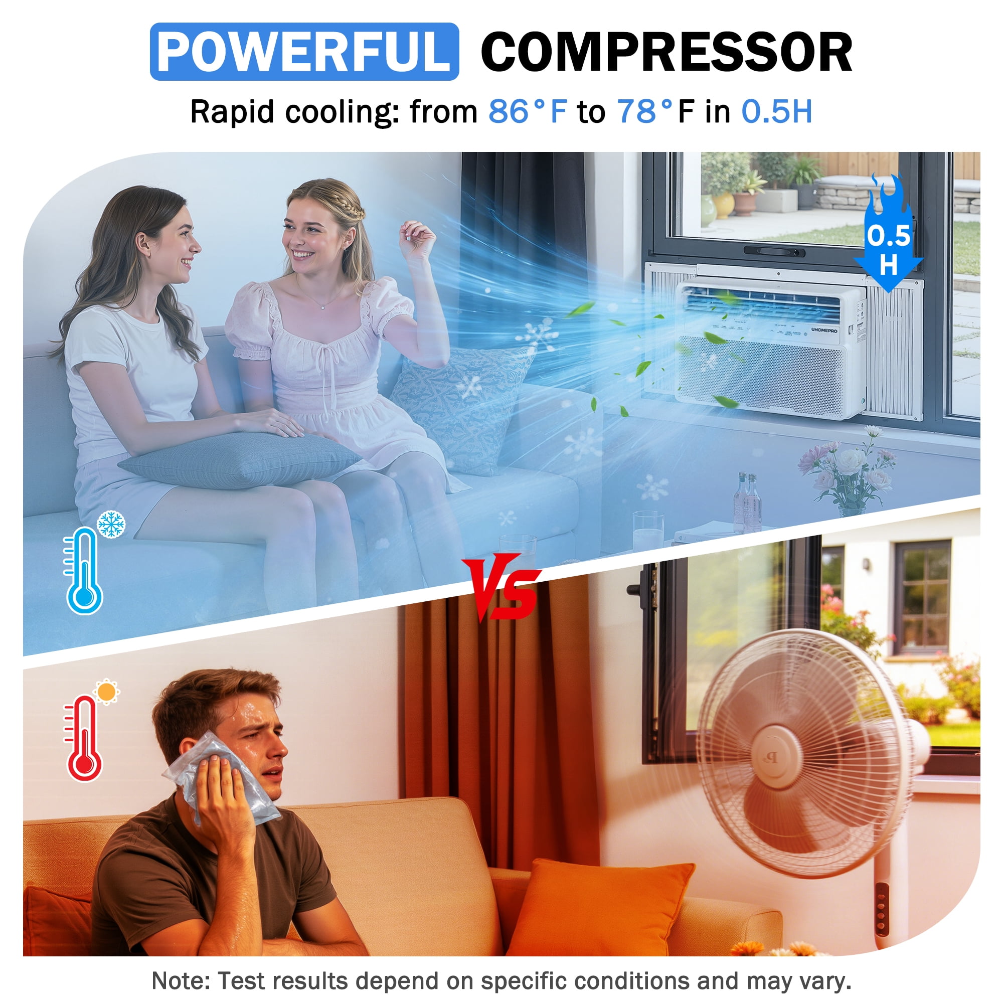 Seizeen 12000 BTU Inverter Window Air Conditioner, Smart WiFi Control, Quiet Cooling for Rooms up to 550 sq.ft. (White, 12000 BTU) er831