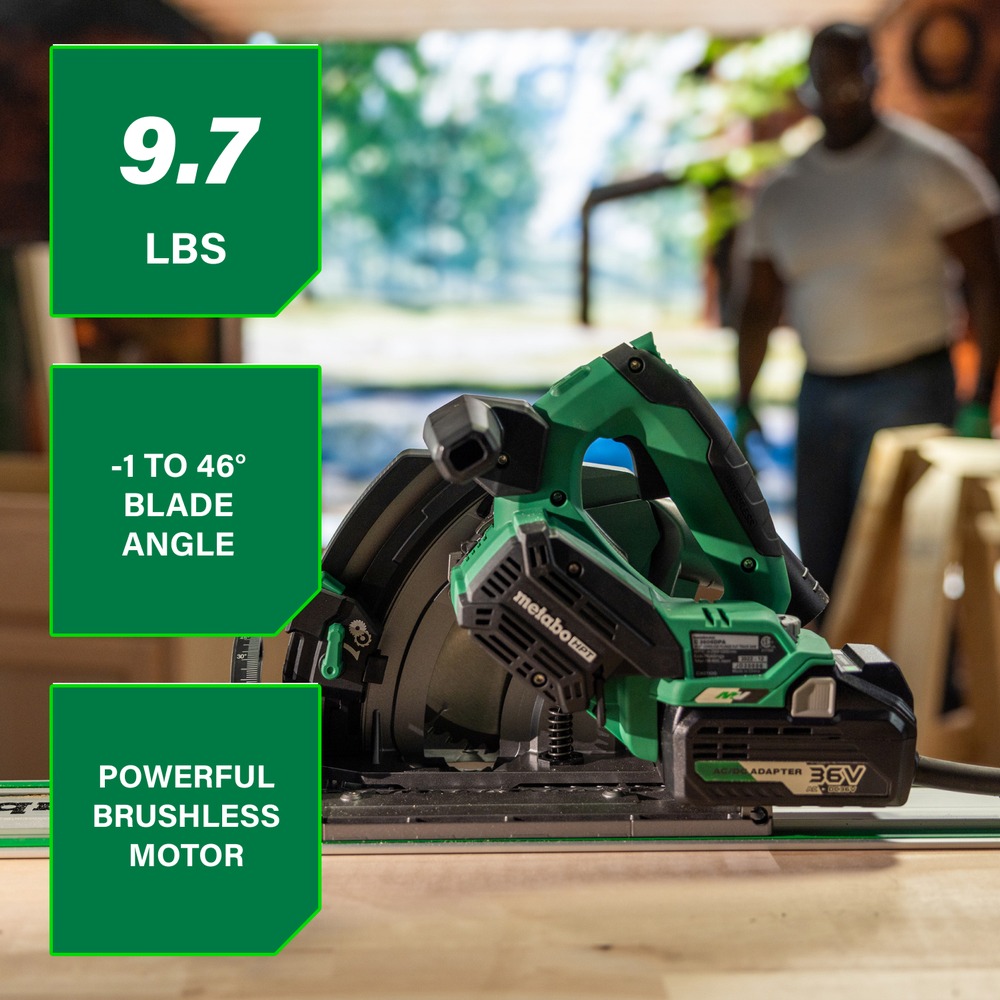 Metabo HPT C3606DPAM 36V MultiVolt Brushless Cordless Track Saw Kit (6-1/2 in, 4 Ah) j7546