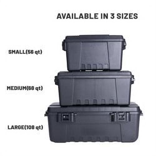 Plano Sportsman Trunk Heavy-Duty Storage Bin (Black, 56-Quart) kdib8
