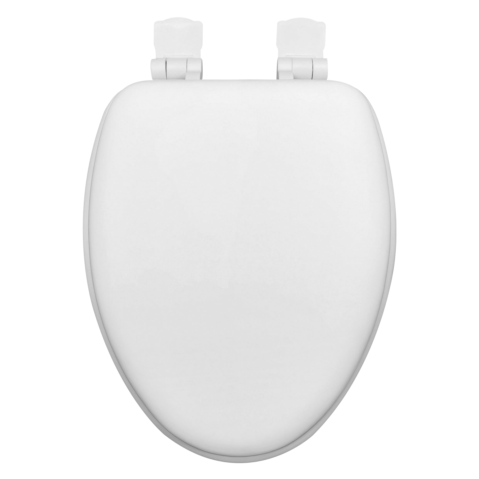 Mainstays Premium Soft Elongated Toilet Seat with Memory Foam and Quick-Release Hinges (White, 19 in, 2 Pack) iwcqn