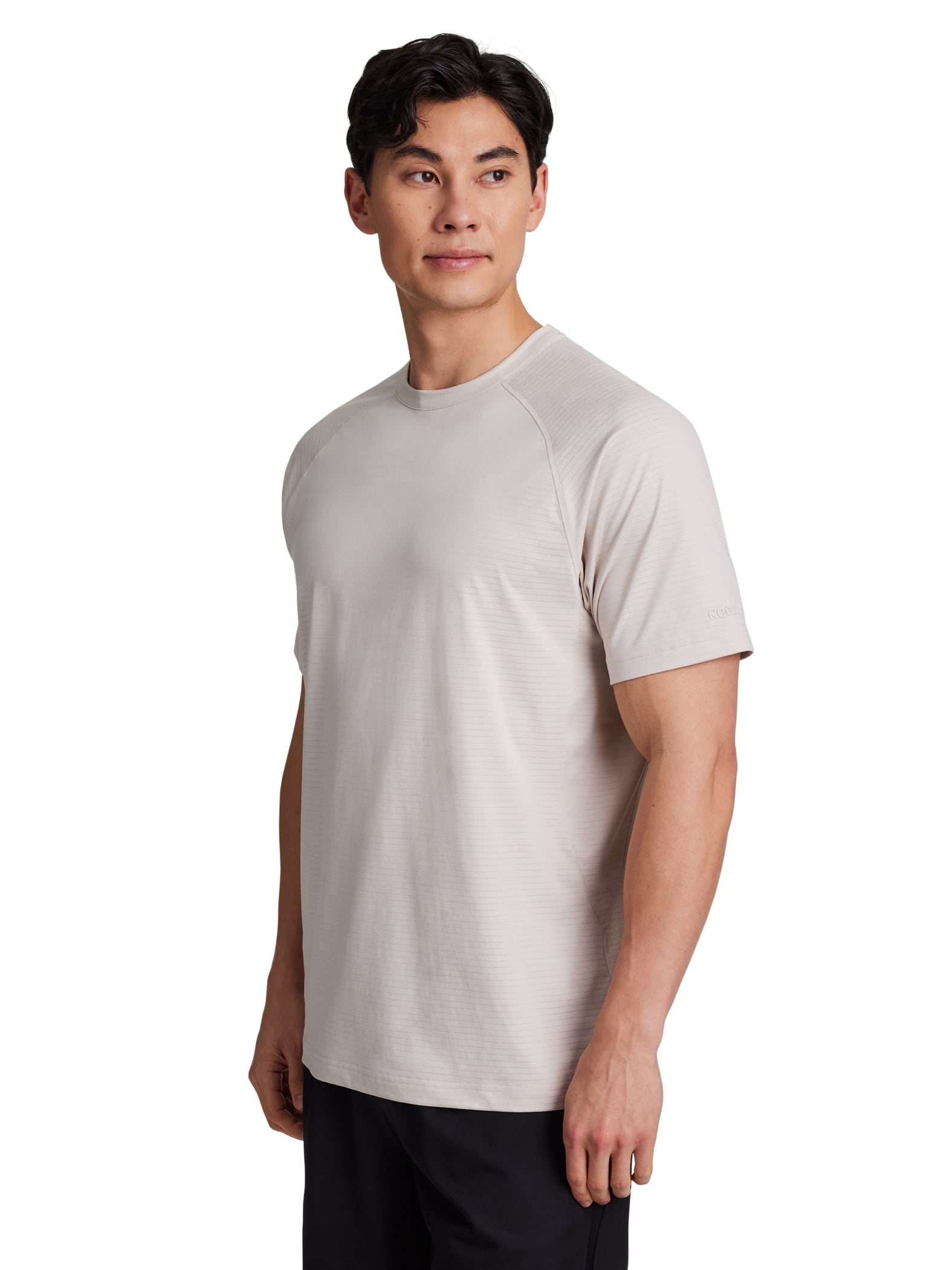 Reebok Men's Motive Performance Top Moisture-Wicking Athletic Shirt (Grey, Small) 9mdru