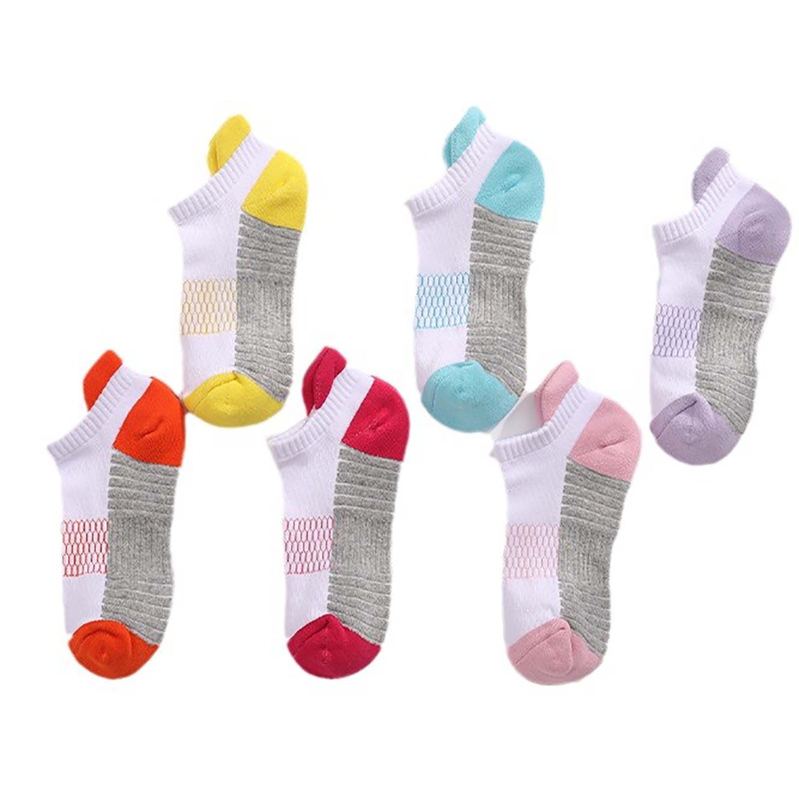 DOLKFU Mens Athletic Low-Cut Socks Breathable Cotton No Show Ankle Socks (Multicolor, 6 Pack, Size 13-15) hkzuh