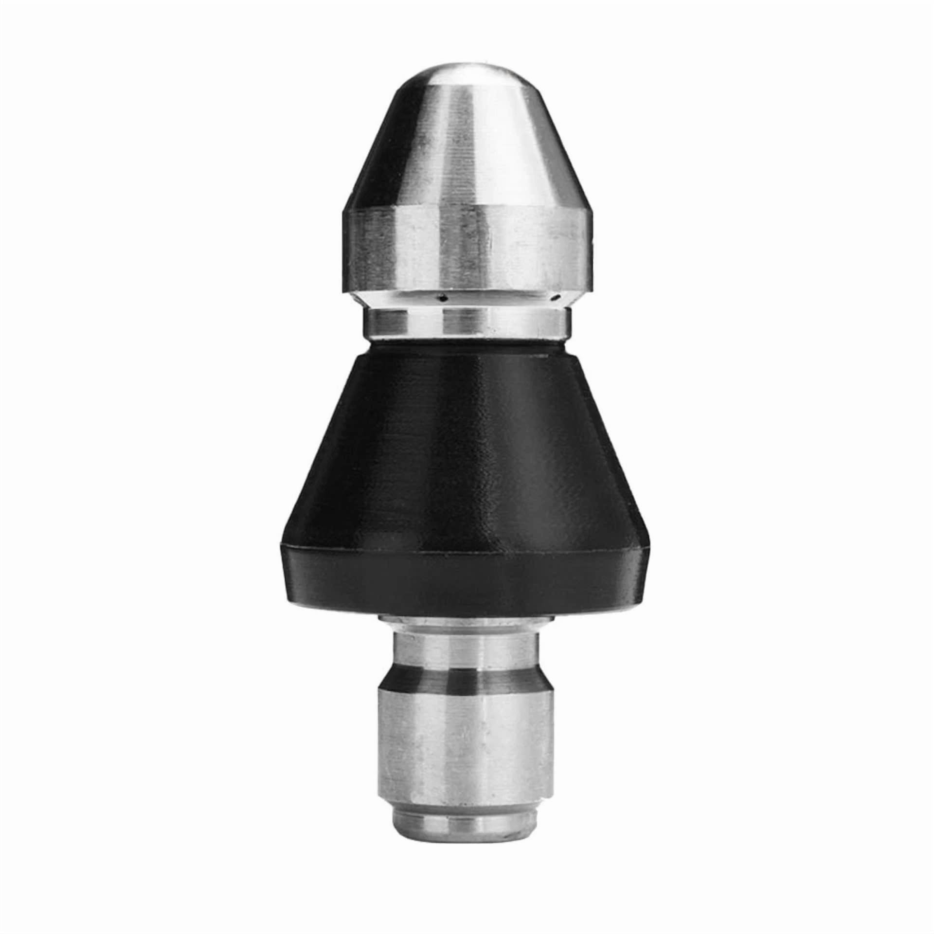 Flint Pressure Washer Sewer Jetter Nozzle (1 Front 6 Rear Orifice, Stainless Steel) i1e5s