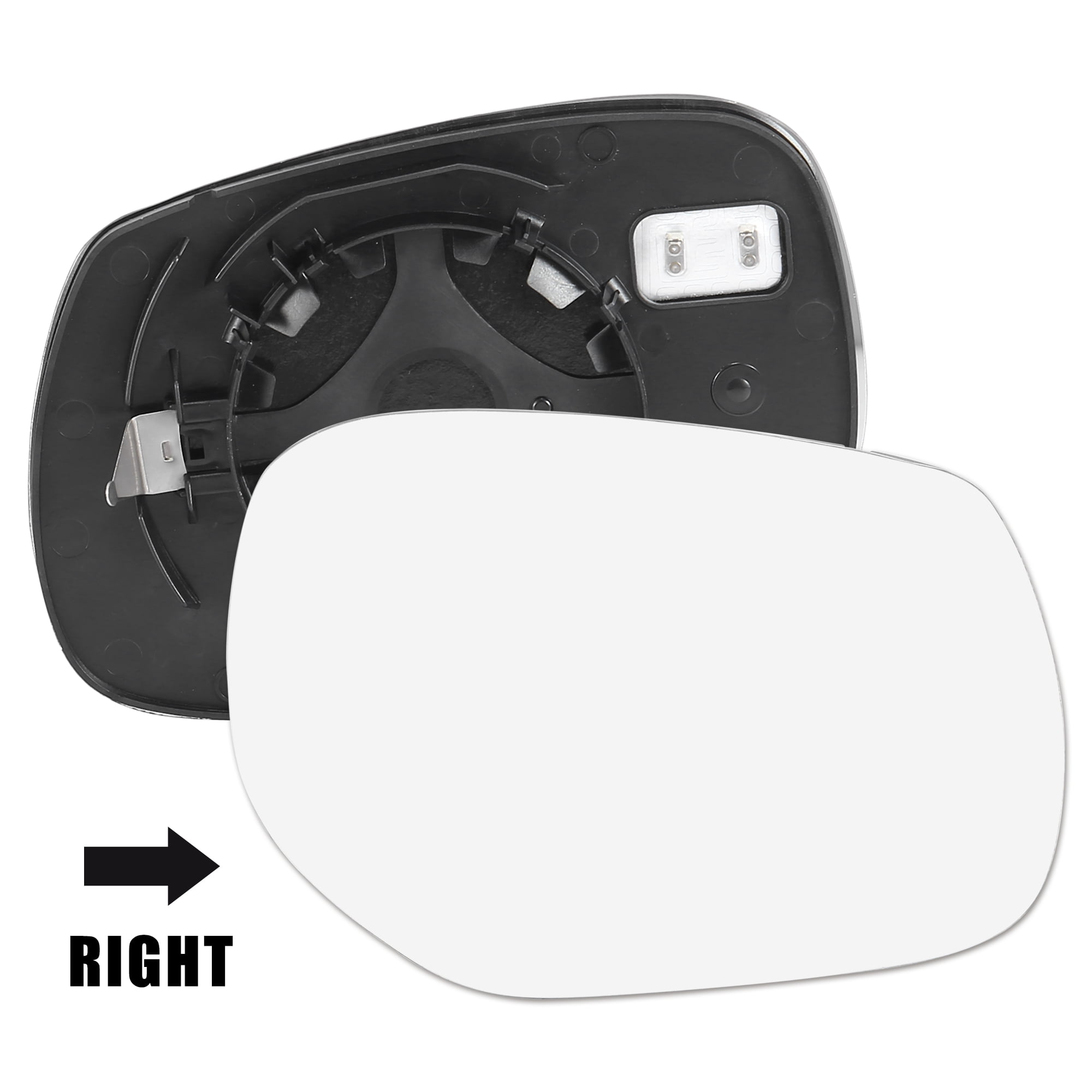 Unique Bargains Car Rearview Mirror Glass Replacement with Backing Plate Heated Right Side (Clear, 7.01 in x 5.04 in) 5wjcg