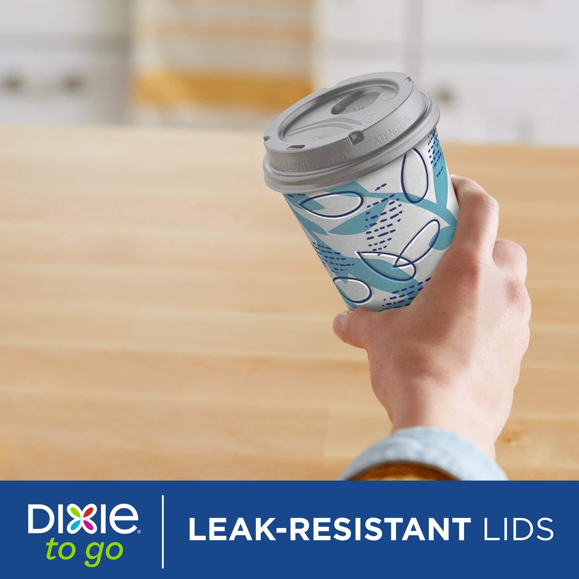 Dixie To Go Insulated Hot Cups with Lids, Leak-Resistant Disposable Coffee Cups (12 oz, 40 Count) dnkce