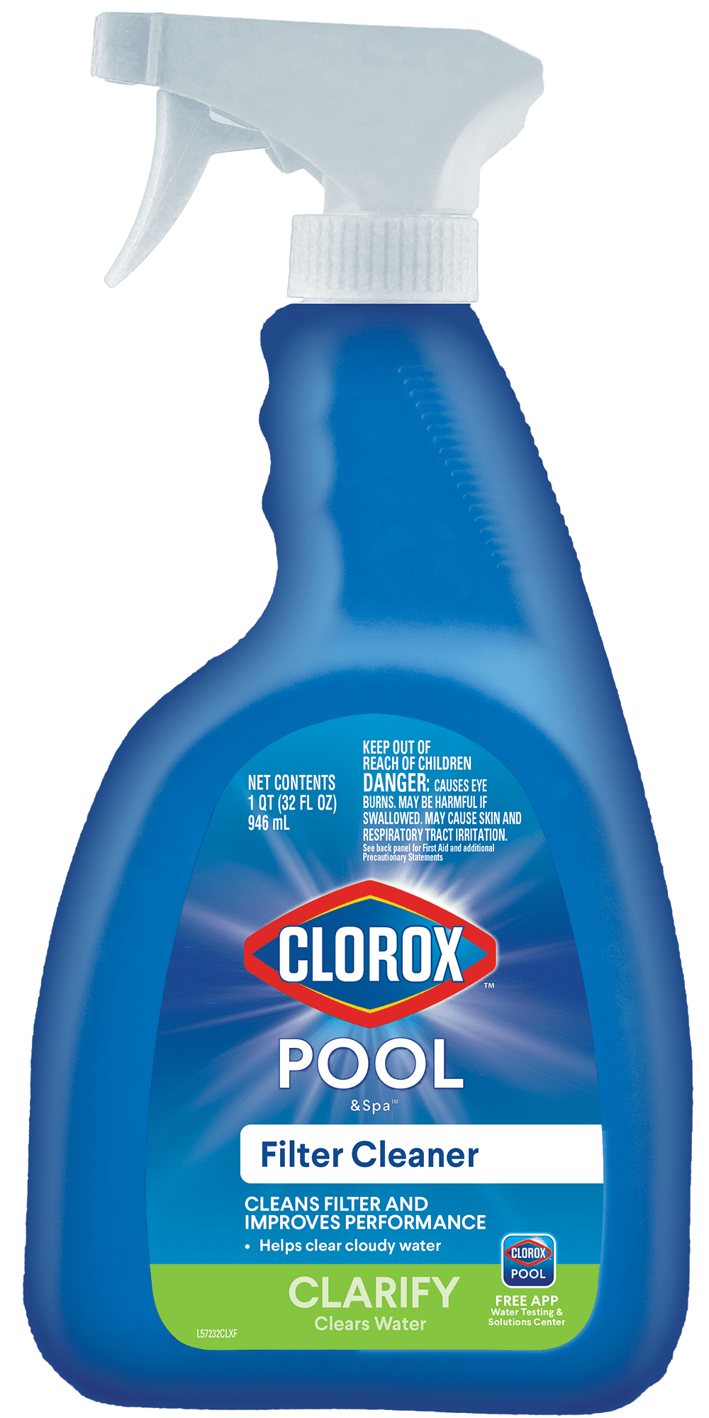 Clorox Pool&Spa Filter Cleaner Spray for Swimming Pools (32 oz) zifo1