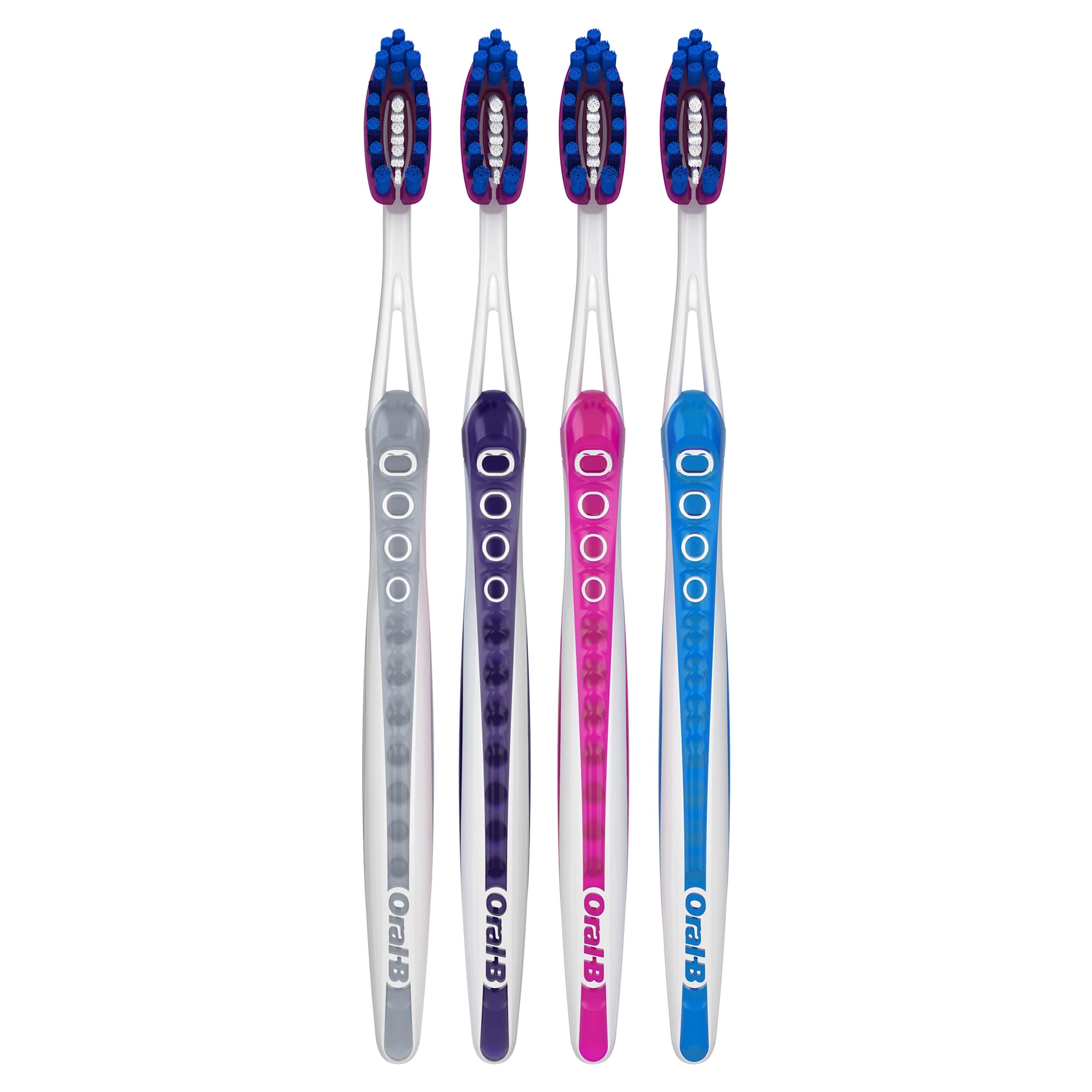 Oral-B Pro-Whitening Manual Toothbrush with Stain Eraser (Medium, 4 Count) 4jv99