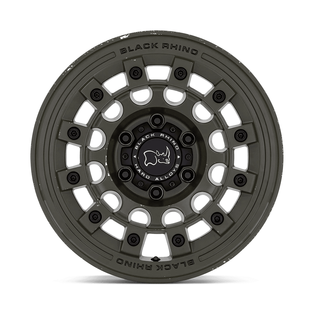 Black Rhino BR004 Cast Aluminum Off-Road Wheel (Olive Drab Green, 17x8 in) f95pu