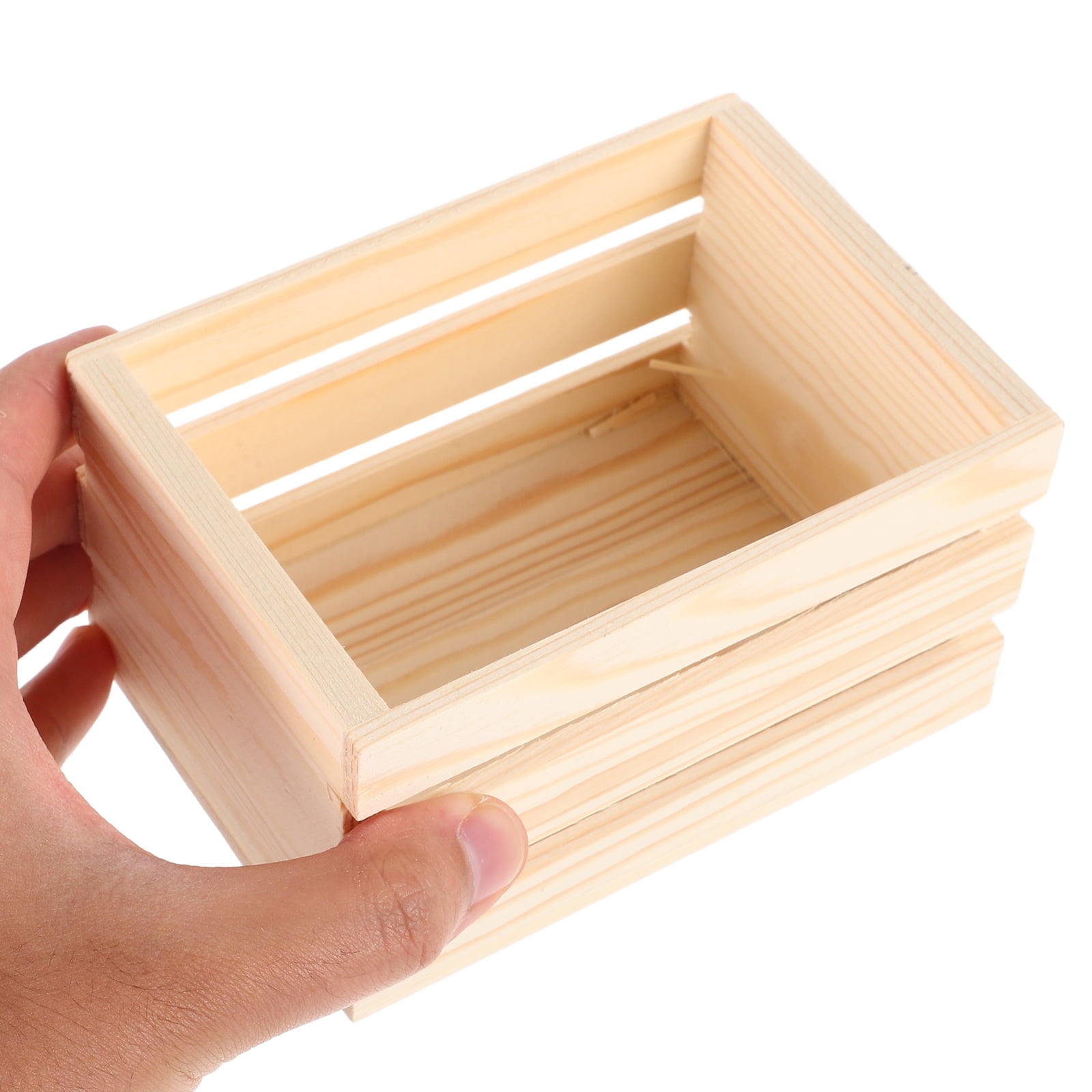 Generic Miniature Wooden Crate Dollhouse Accessory (Beige, 2 in) no4y8