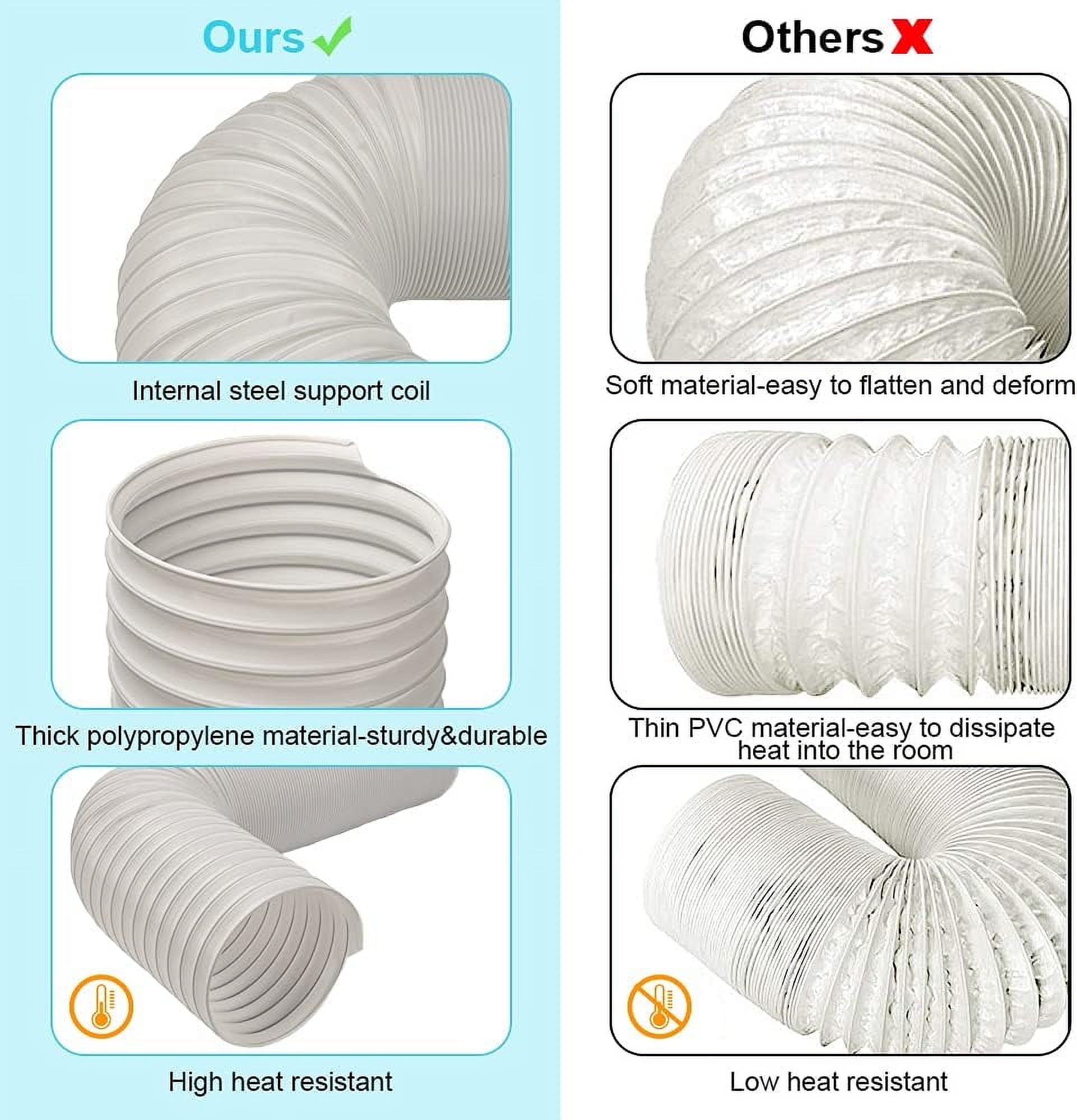 Saburrnity Portable Air Conditioner Exhaust Hose (5.9 in Diameter, 59 in Length) yhkqz