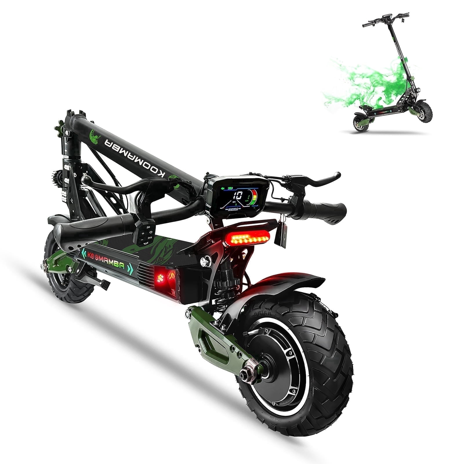 Goobee ZU06 Electric Scooter 1200W Motor 35 MPH High-Speed Commuter (10 in Tires, 50 Miles Range) hwm8j
