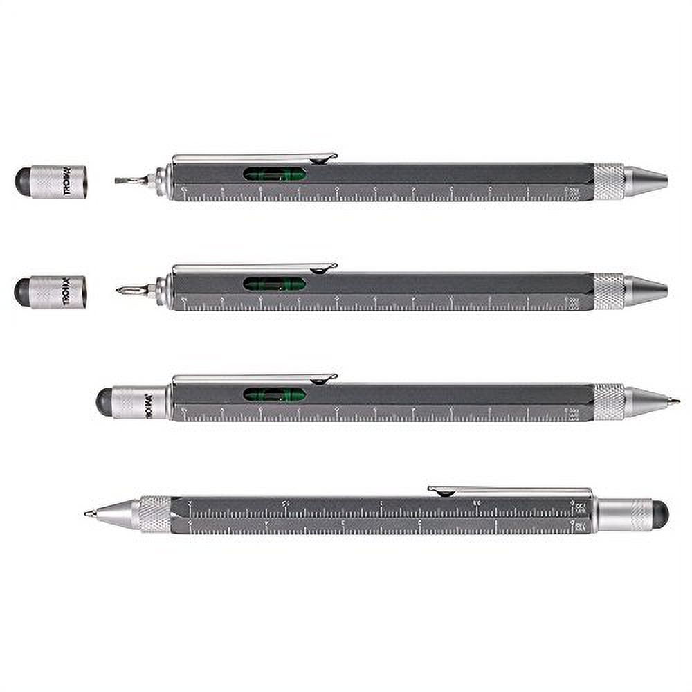 Troika Construction Multi-function Ballpoint Pen with Stylus and Ruler (Titanium Grey, 1 Count) 47jb1