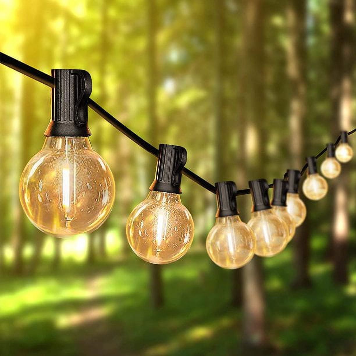DAYBETTER Outdoor String Lights, Vintage Edison G40 LED Bulbs, Waterproof Patio Lighting (Warm White, 100 ft) zyy5u