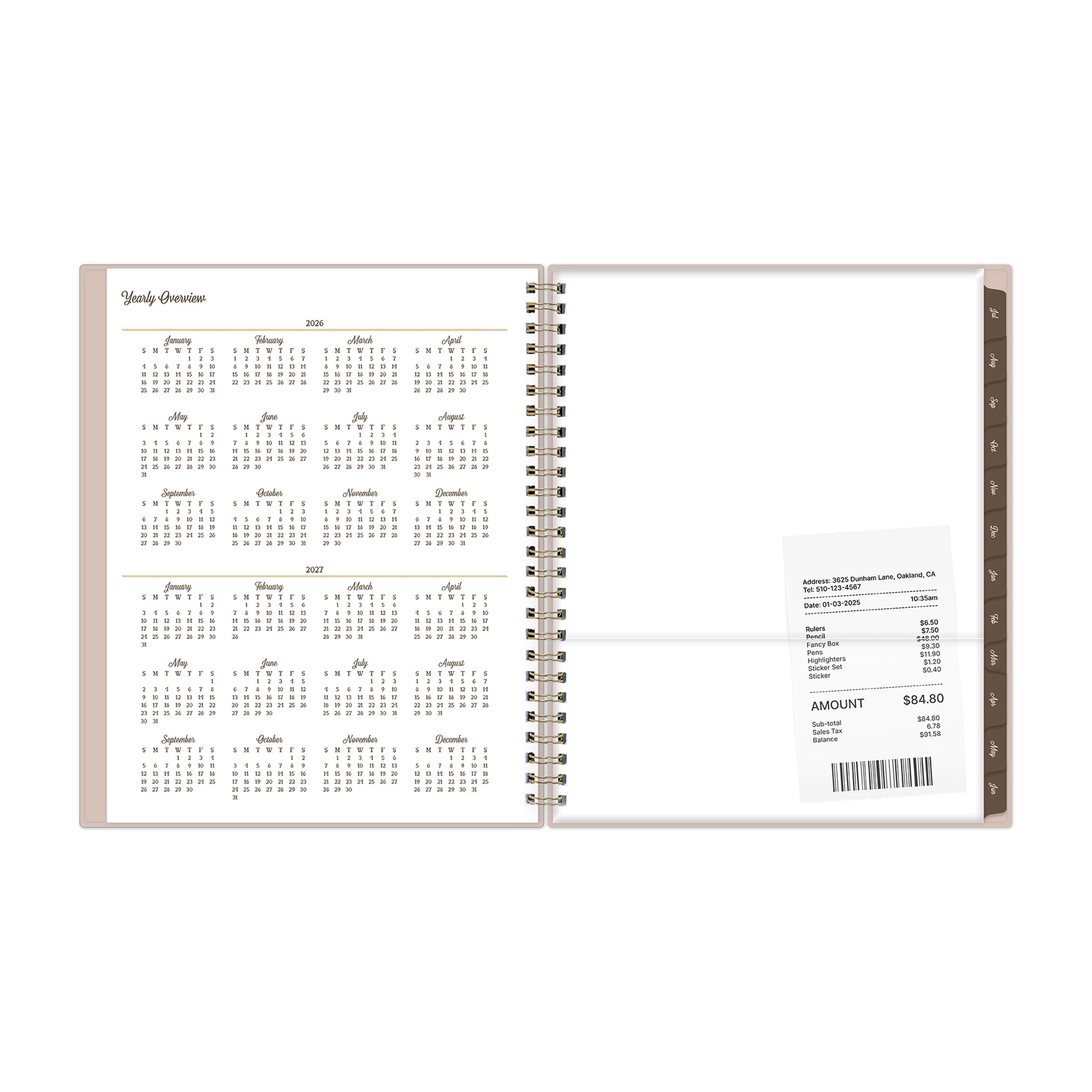 Blue Sky Jessie James Decker Academic Planner, Weekly & Monthly Organizer, Highland Tan (7 in x 9 in, 15-Month) y56mn