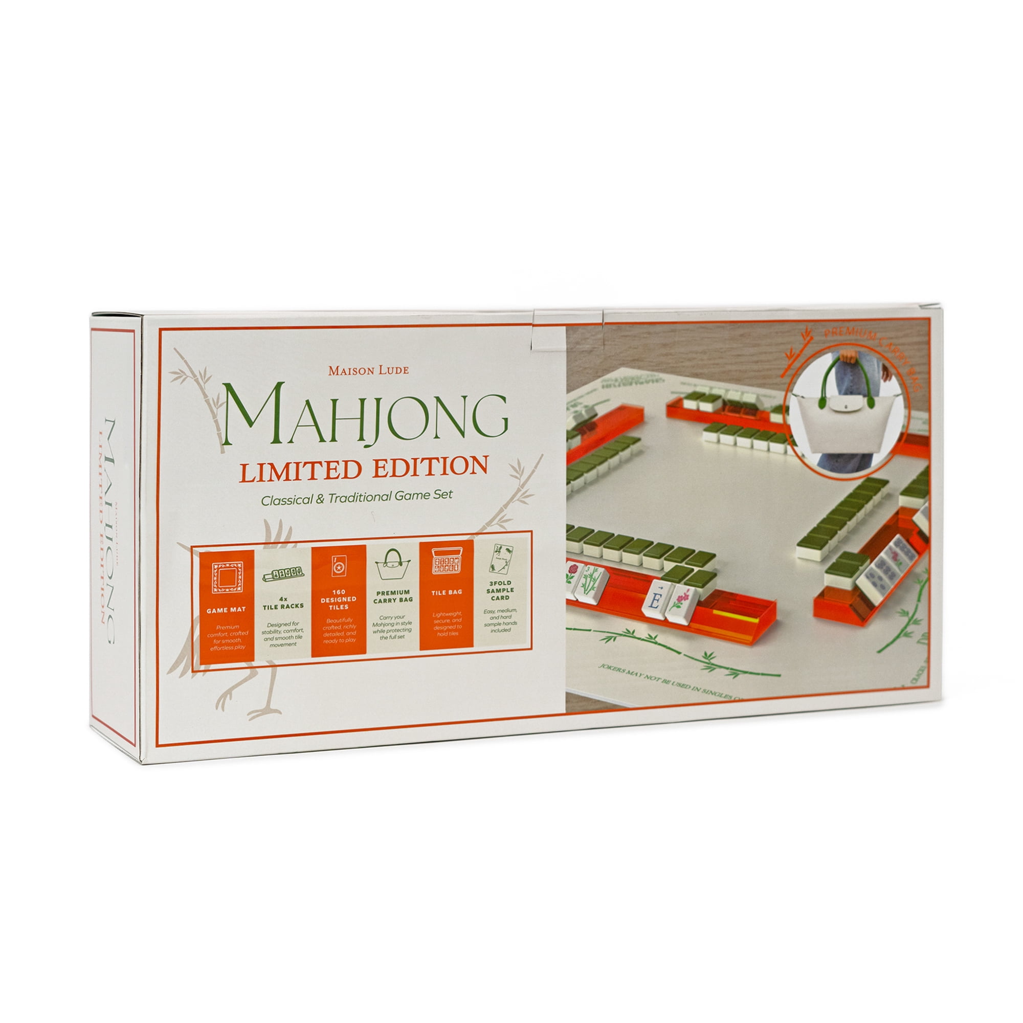 Maison Lude Mahjong Set with Wildlife Design (160-Piece, Multicolor) 2wxfq