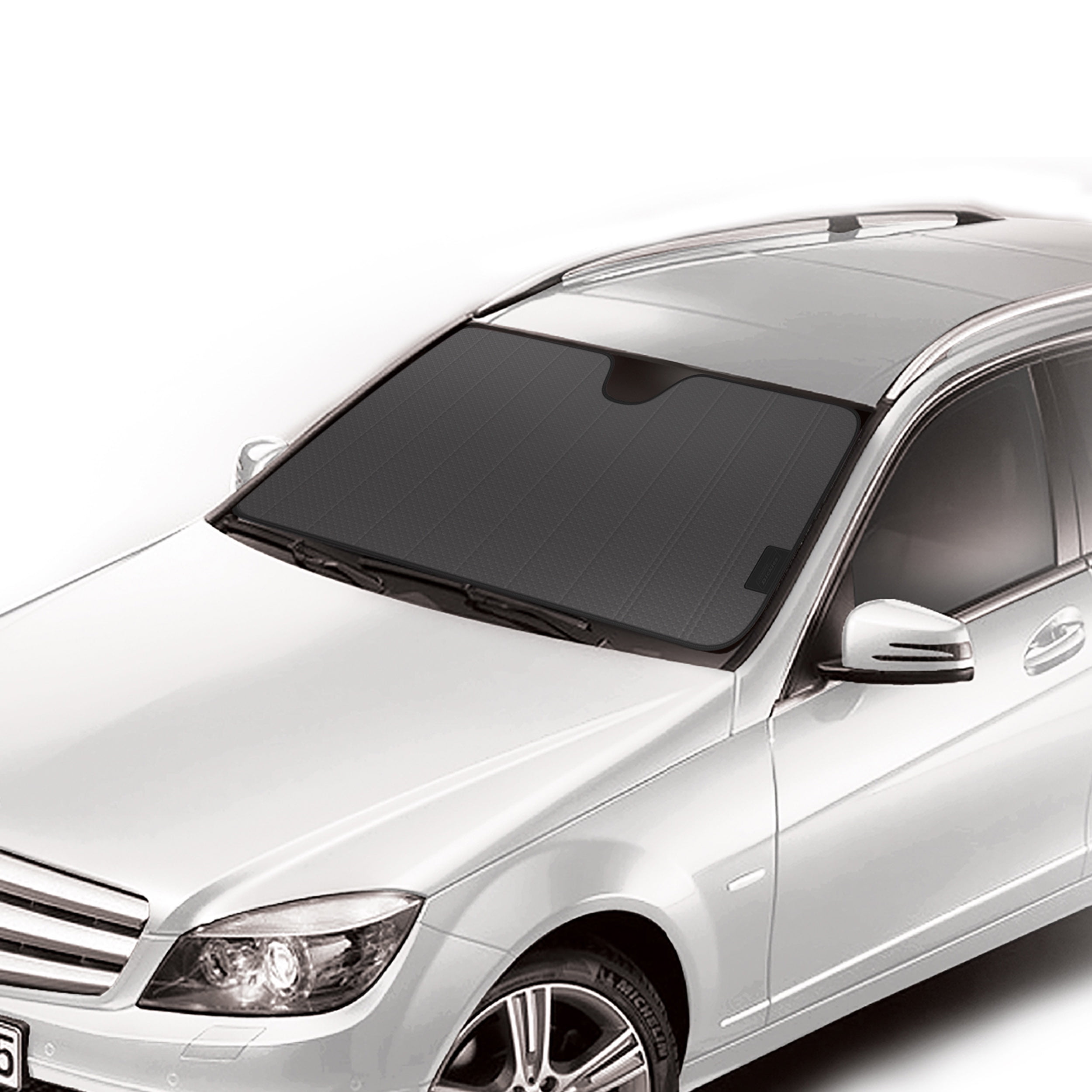 Genuine Dickies Accordion Windshield Sunshade for Cars and SUVs (Grey, 28.5 in x 63 in) kv7gq