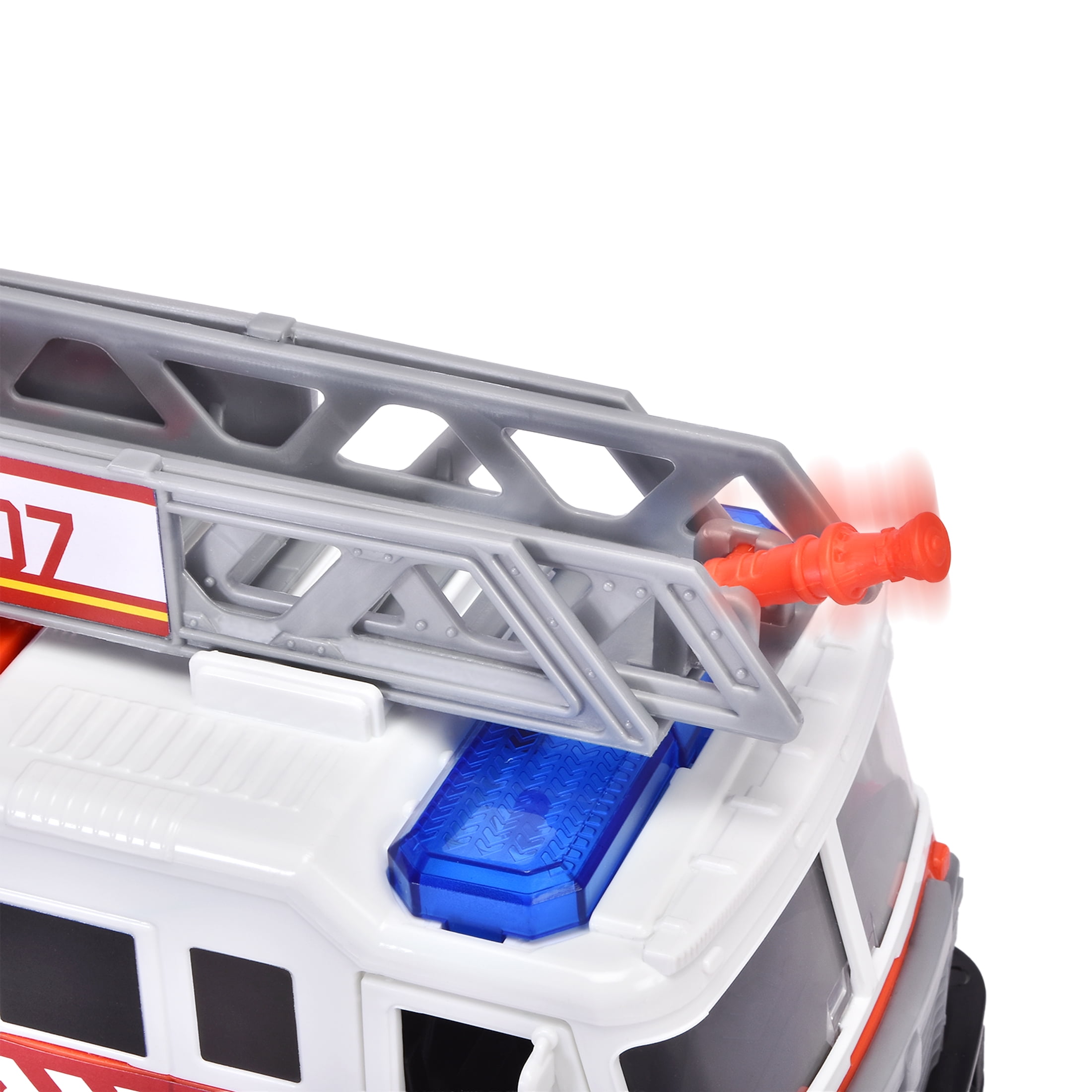 Adventure Force Fire Truck Toy with Lights and Sounds (13.59 in x 4.86 in x 11.81 in) nx4bh