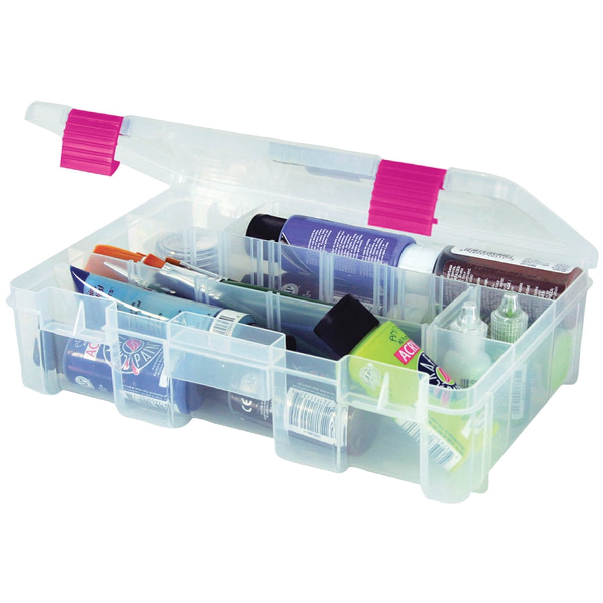 Creative Options Deep Utility Nine Compartment Organizer (Clear, 13.75 in x 8.75 in x 2 in) sging