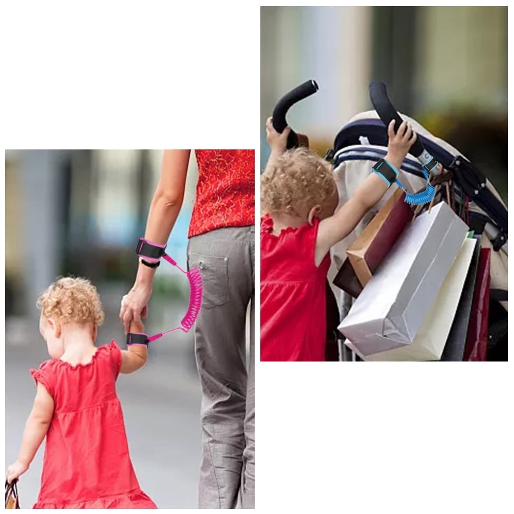 AOWOO Anti-Lost Toddler Safety Wrist Link Leash (Blue, 2 Pack, 71 in) jlwwc