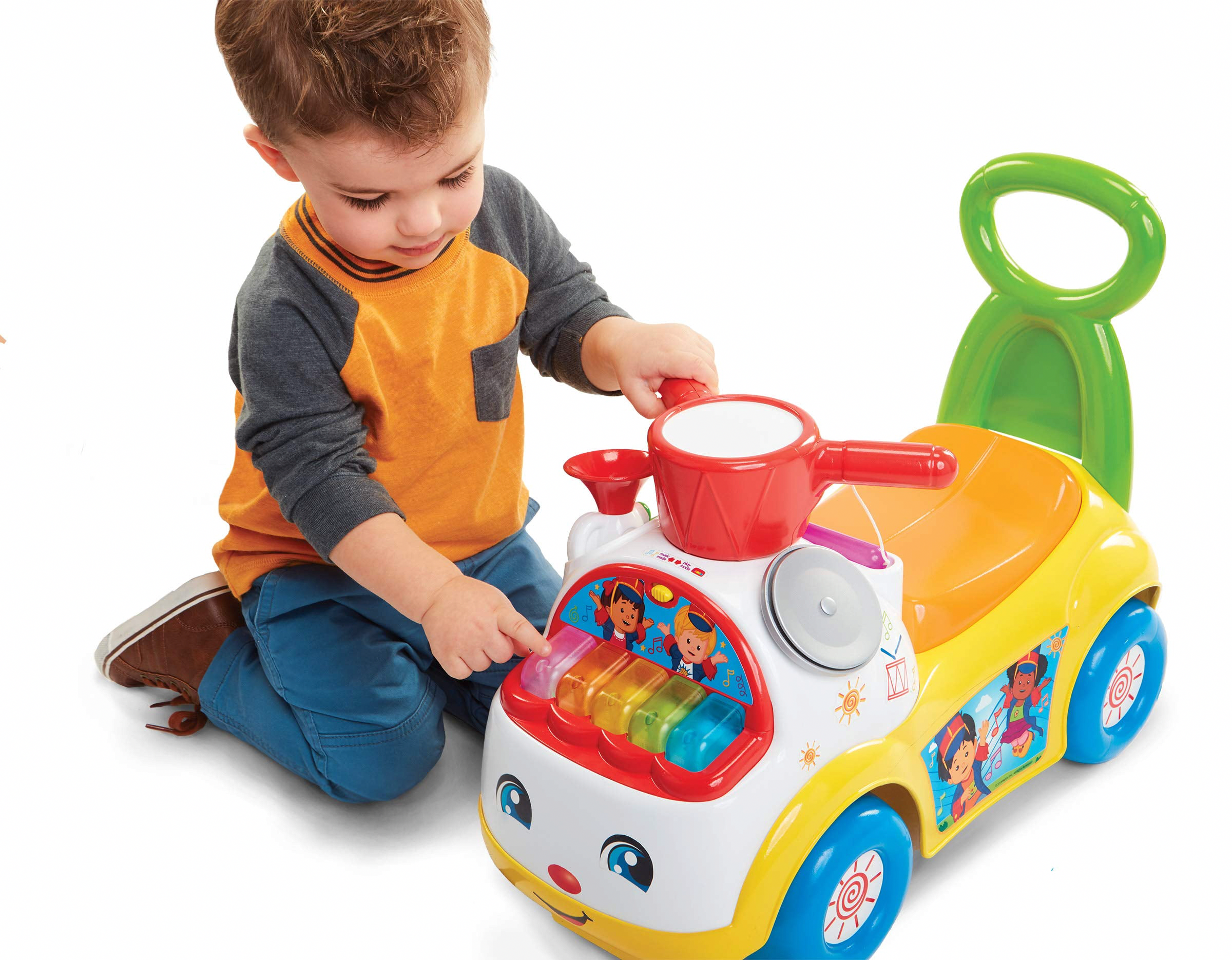 Fisher-Price Little People Music Parade Ride-On Toy with Lights and Sounds (White, 1 Pack) 9s3ht
