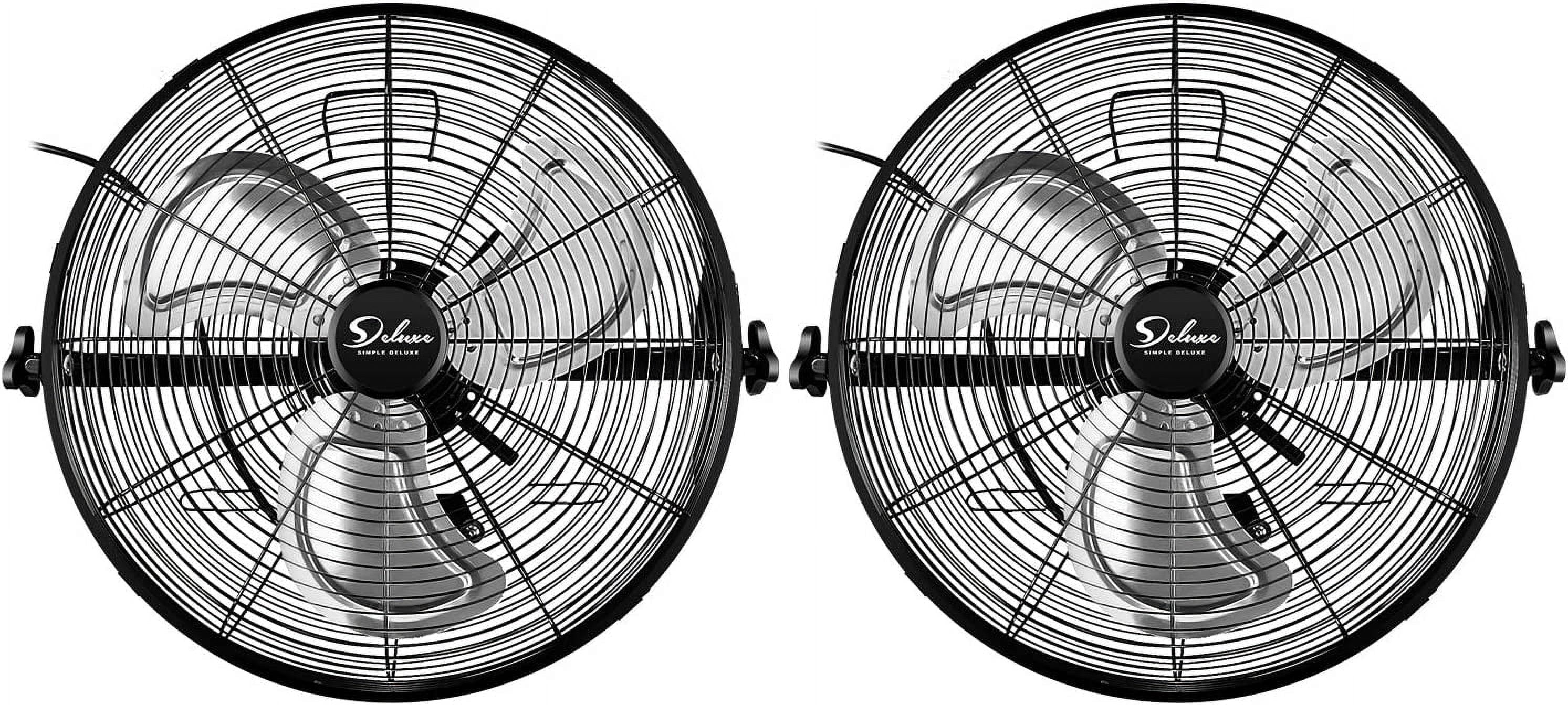 Simple Deluxe 20 in Industrial Wall Mount Fan, High Velocity Commercial Ventilation Metal Fan (Black, 20 in) ph4fl