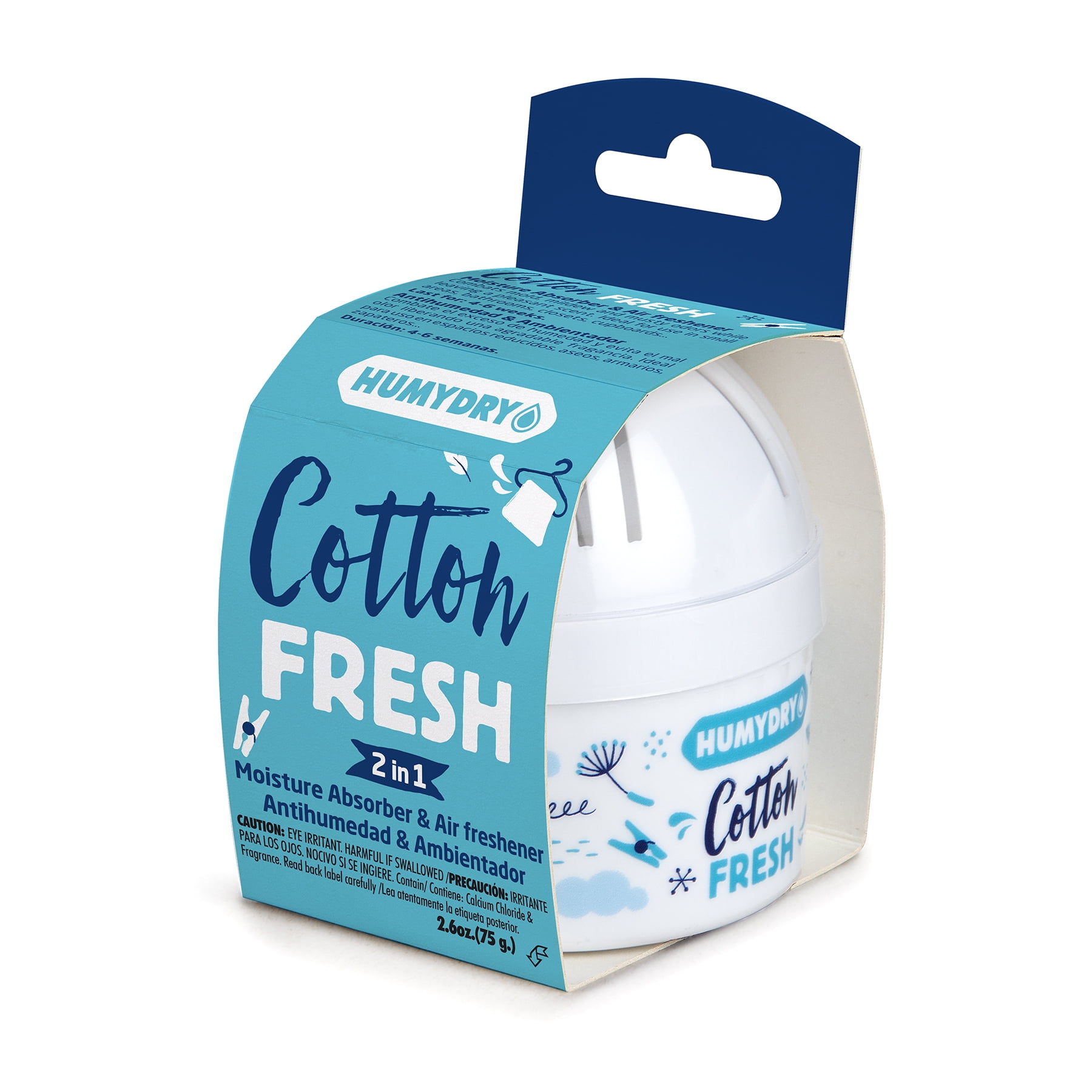 Humydry Moisture Absorber Mini Dehumidifier and Air Freshener (Fresh Cotton, 2.6 oz) 2qelc