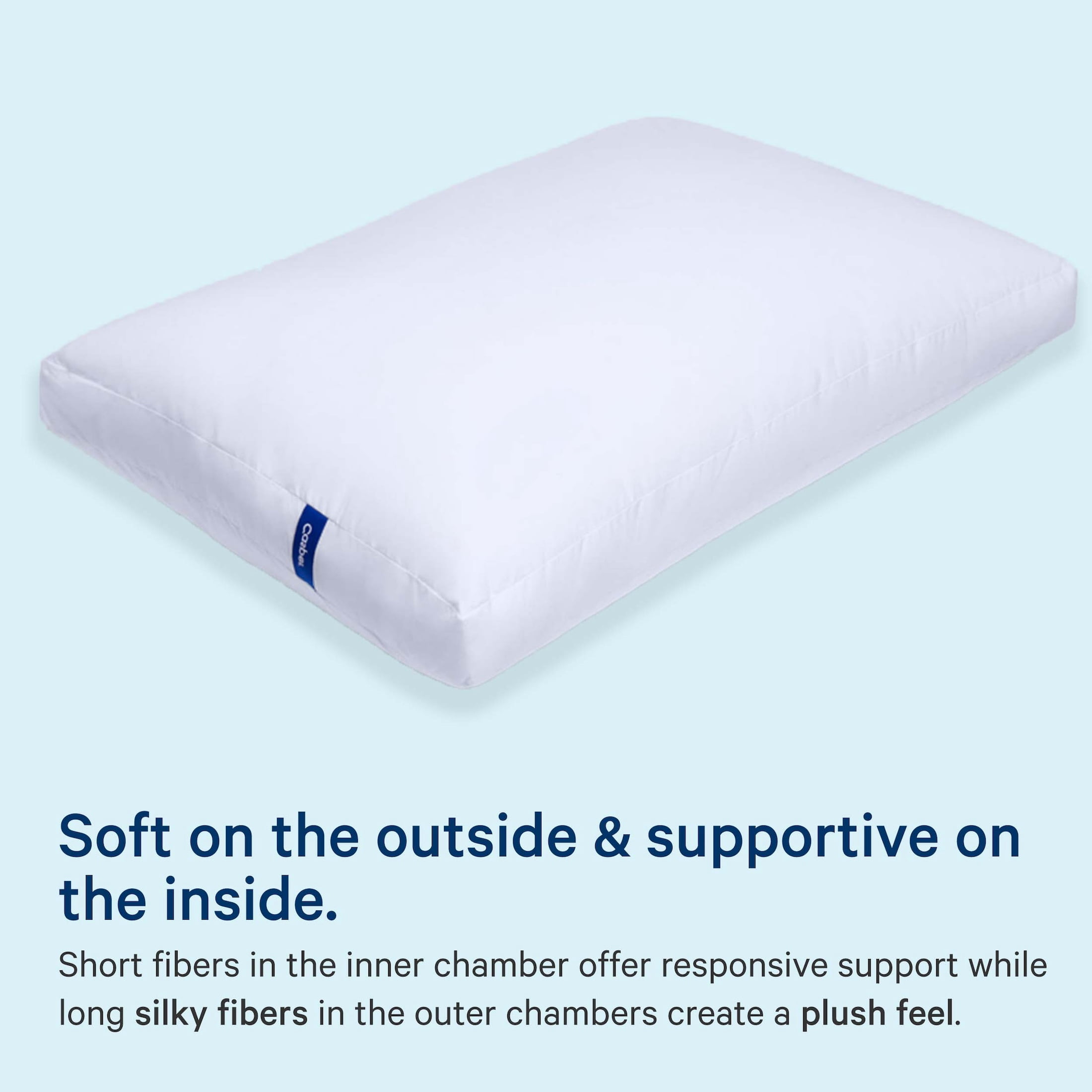 Casper Sleep Essential Pillow, Breathable Down Alternative Support (White, Standard) 4yk5k