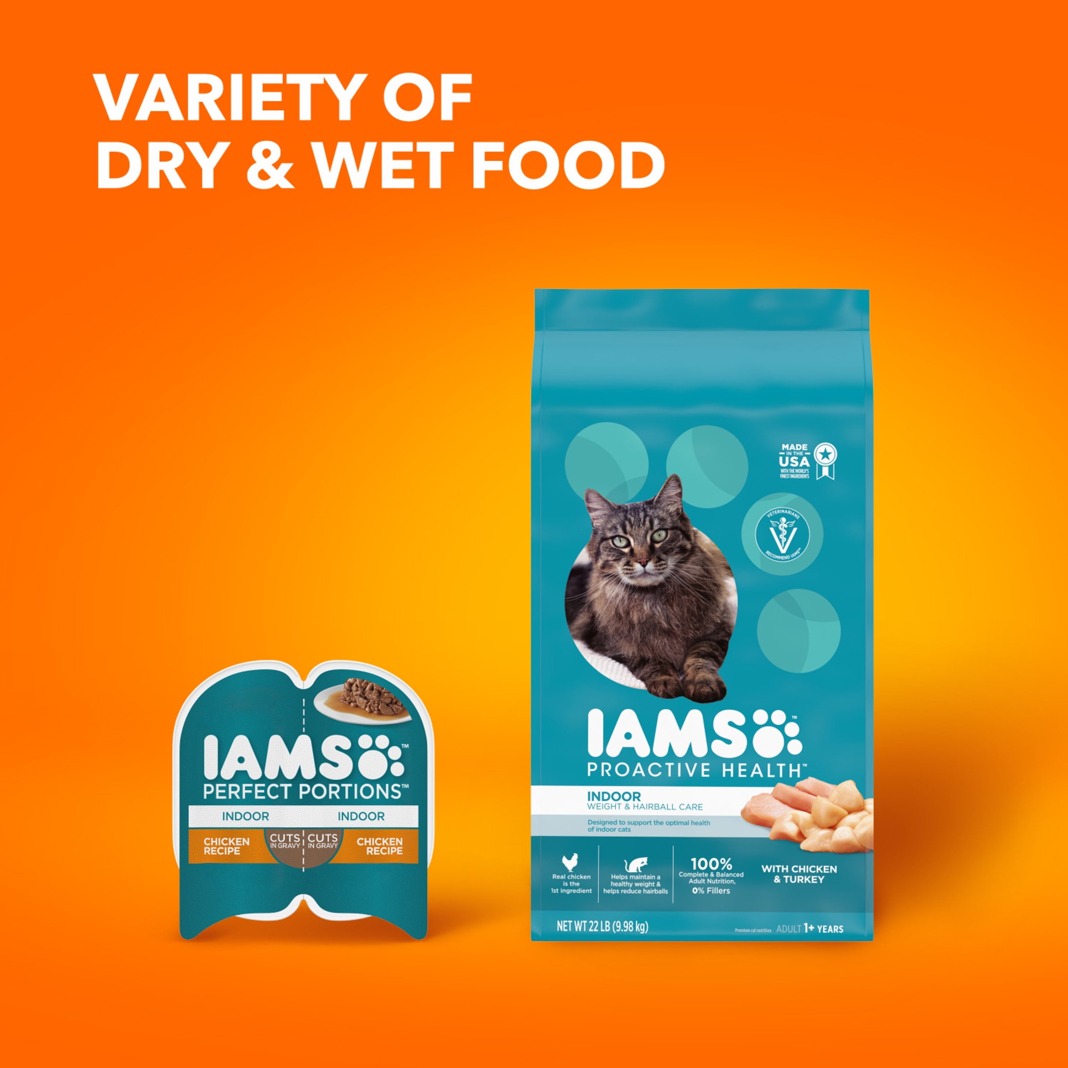 Iams Proactive Health Chicken and Turkey Dry Cat Food (7 lb) aihnf