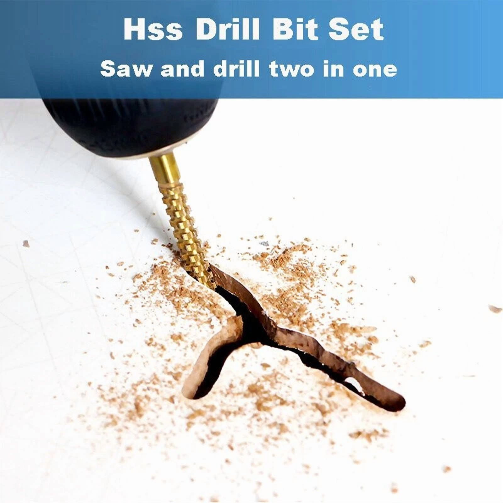 VAULT Twist Drill Bit Set for Wood and Metal Drilling (6-Piece Set) 41via