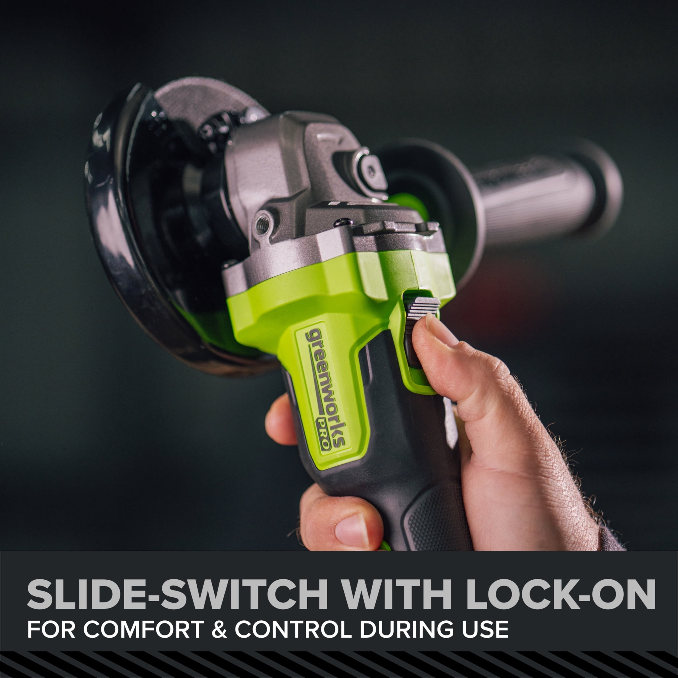 Greenworks Pro PowerAll 24V Brushless Angle Grinder (4.5 in, Tool Only) 8uoyi