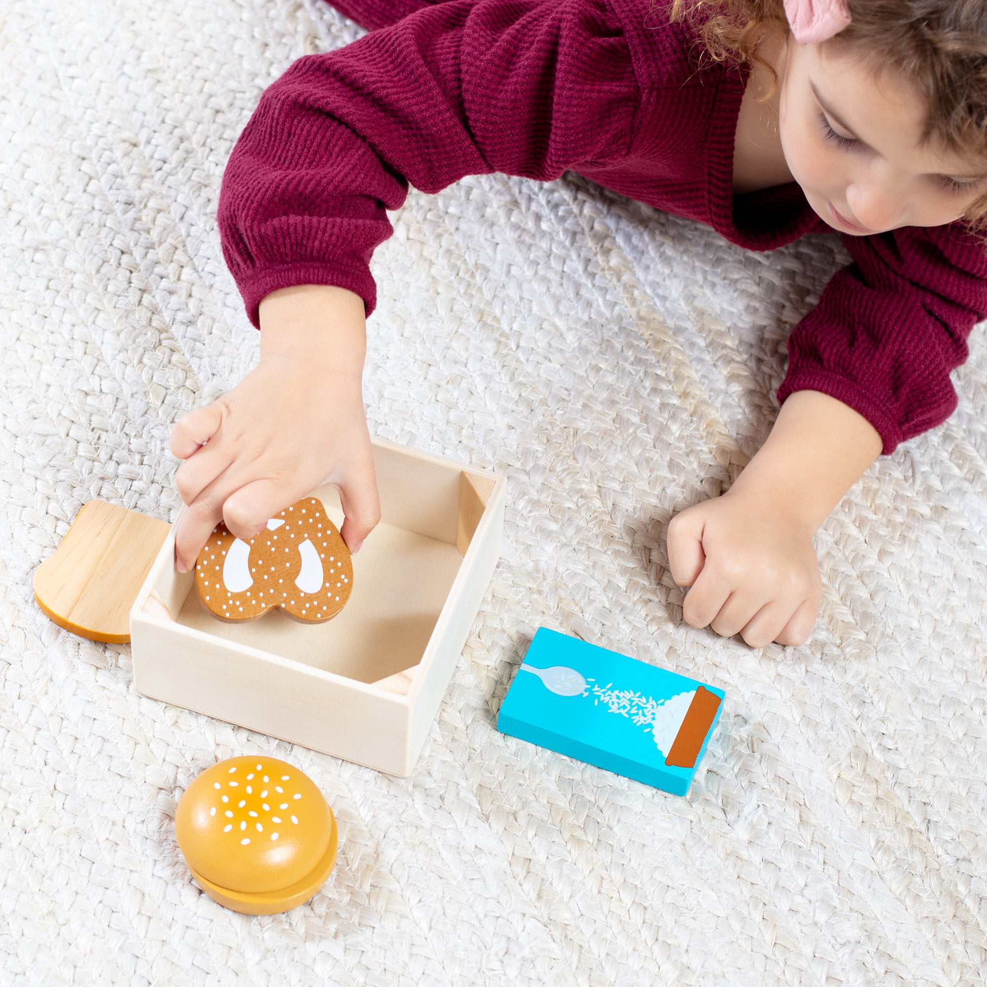 Melissa & Doug Wooden Food Groups Play Food Set (Grains, 4 Pieces) 9w1a0
