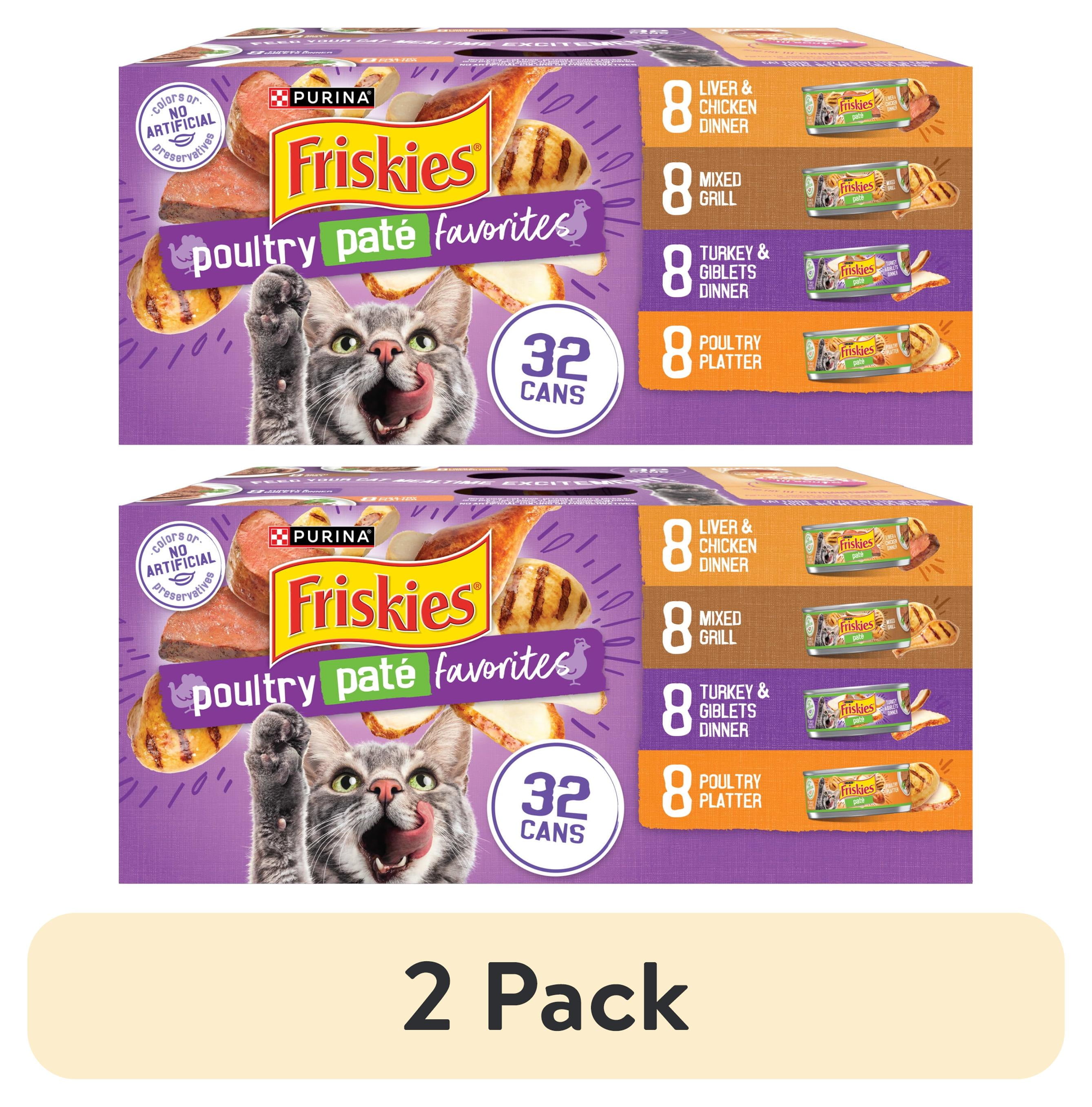 Friskies Pate Wet Cat Food, Soft Poultry Variety Pack, Complete Nutrition (2 Pack, 5.5 oz) mg074