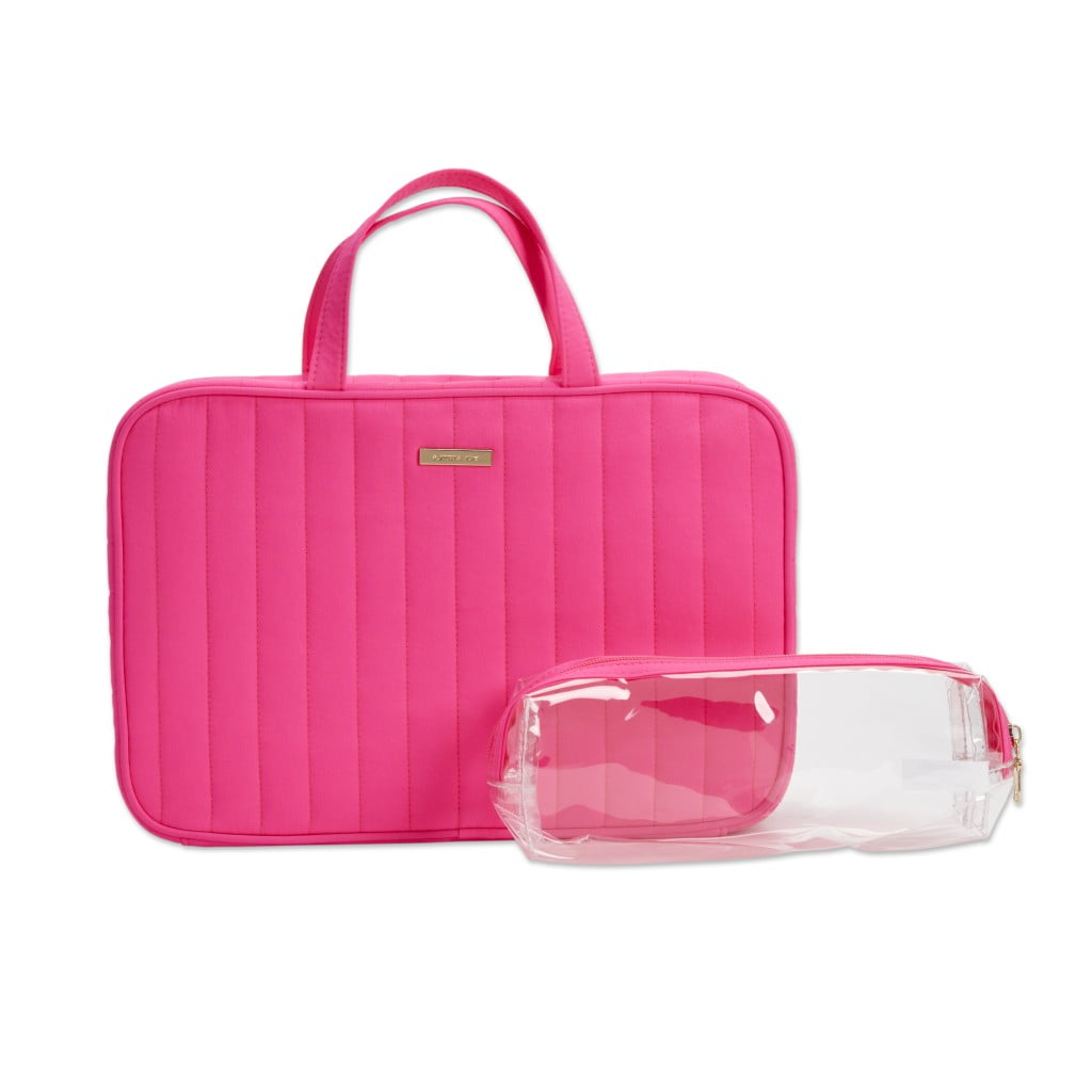 Conair Sophia Joy 2-Piece Weekender Cosmetic Bag Set (Pink, 2-Piece) ueuad
