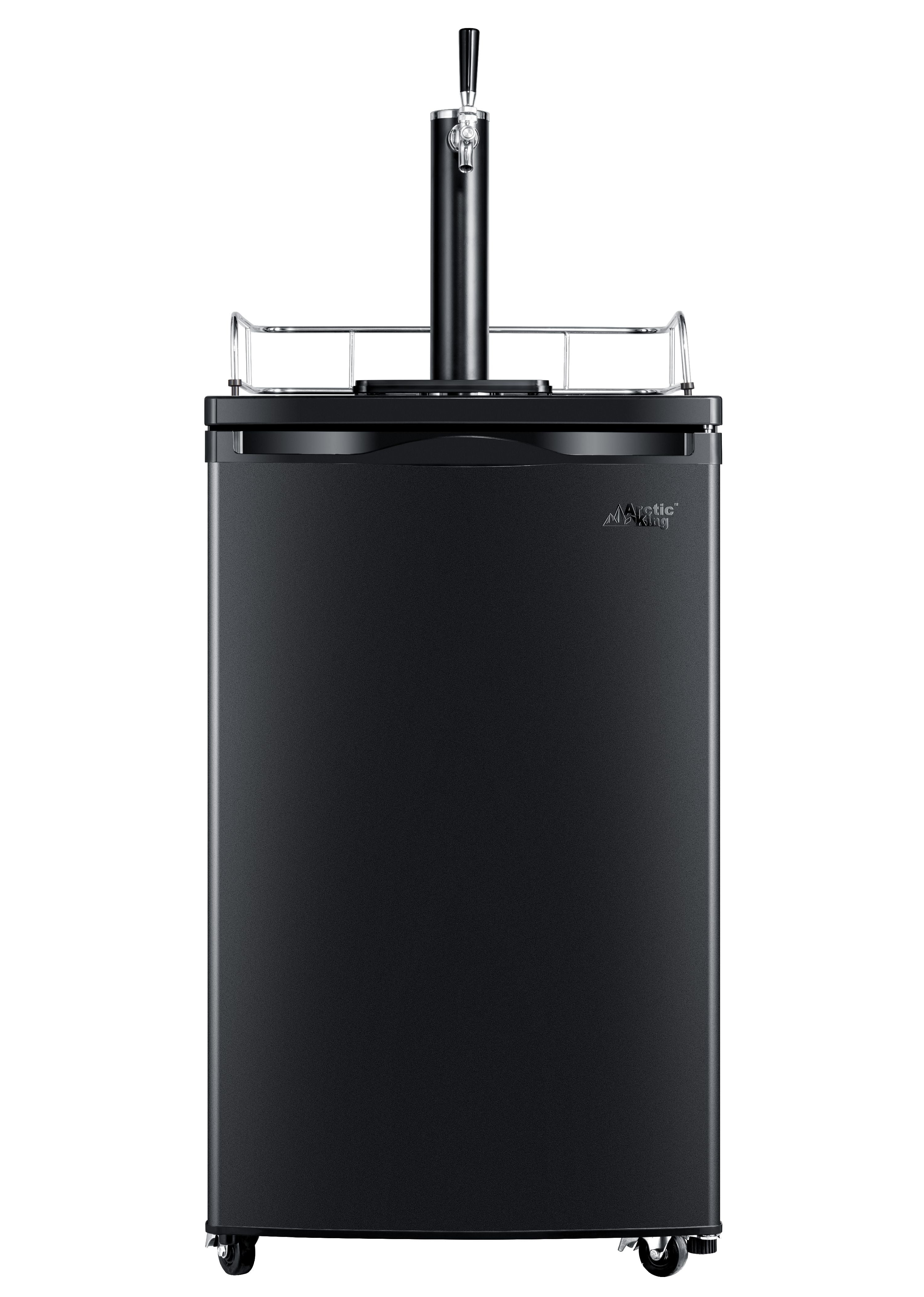 Arctic King Single Tap Kegerator Draft Beer Dispenser (Black, 4.9 cu ft) 0ynyn