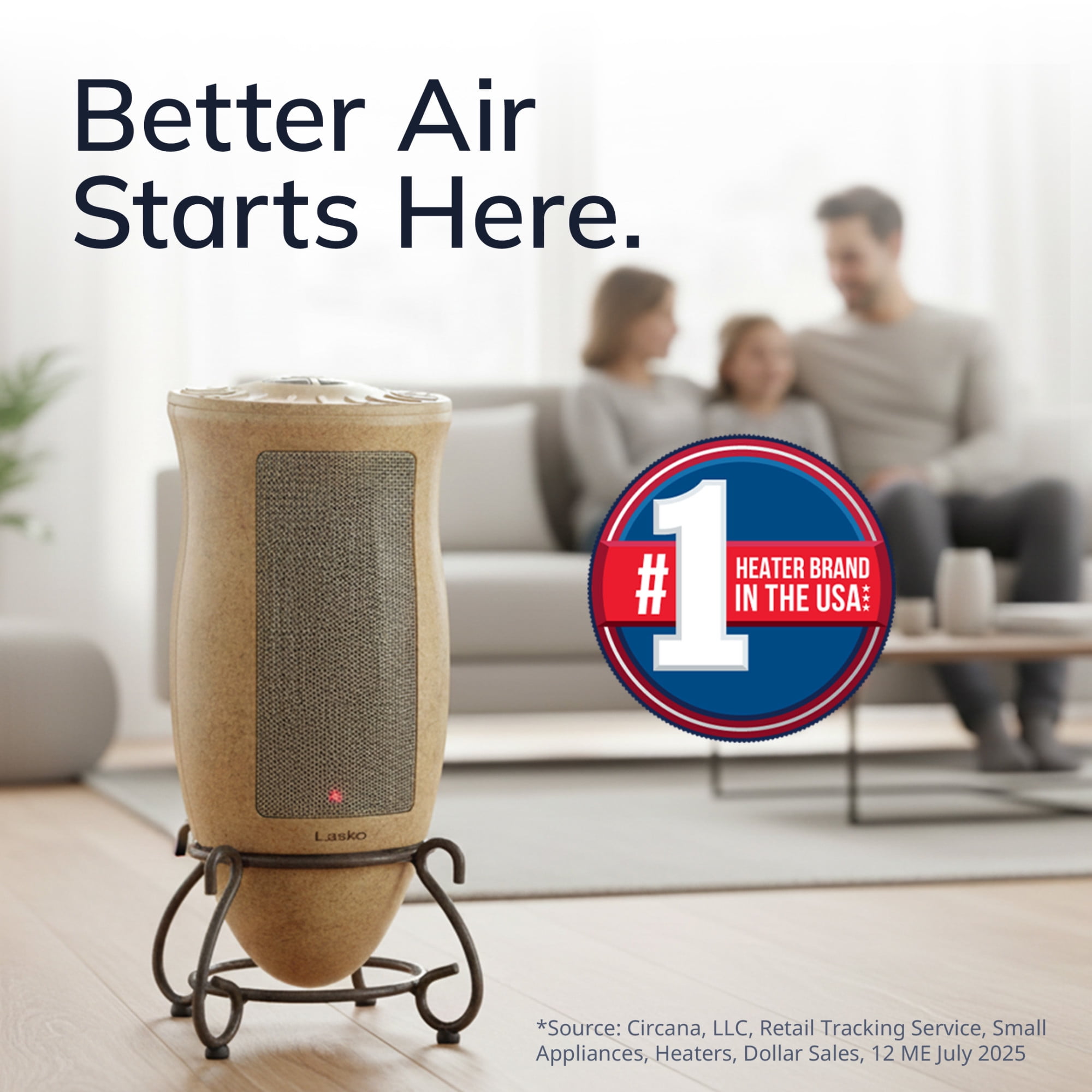 Lasko 16 in 1500W Designer Series Oscillating Ceramic Space Heater with Timer (Beige, 16 in) i9eyr