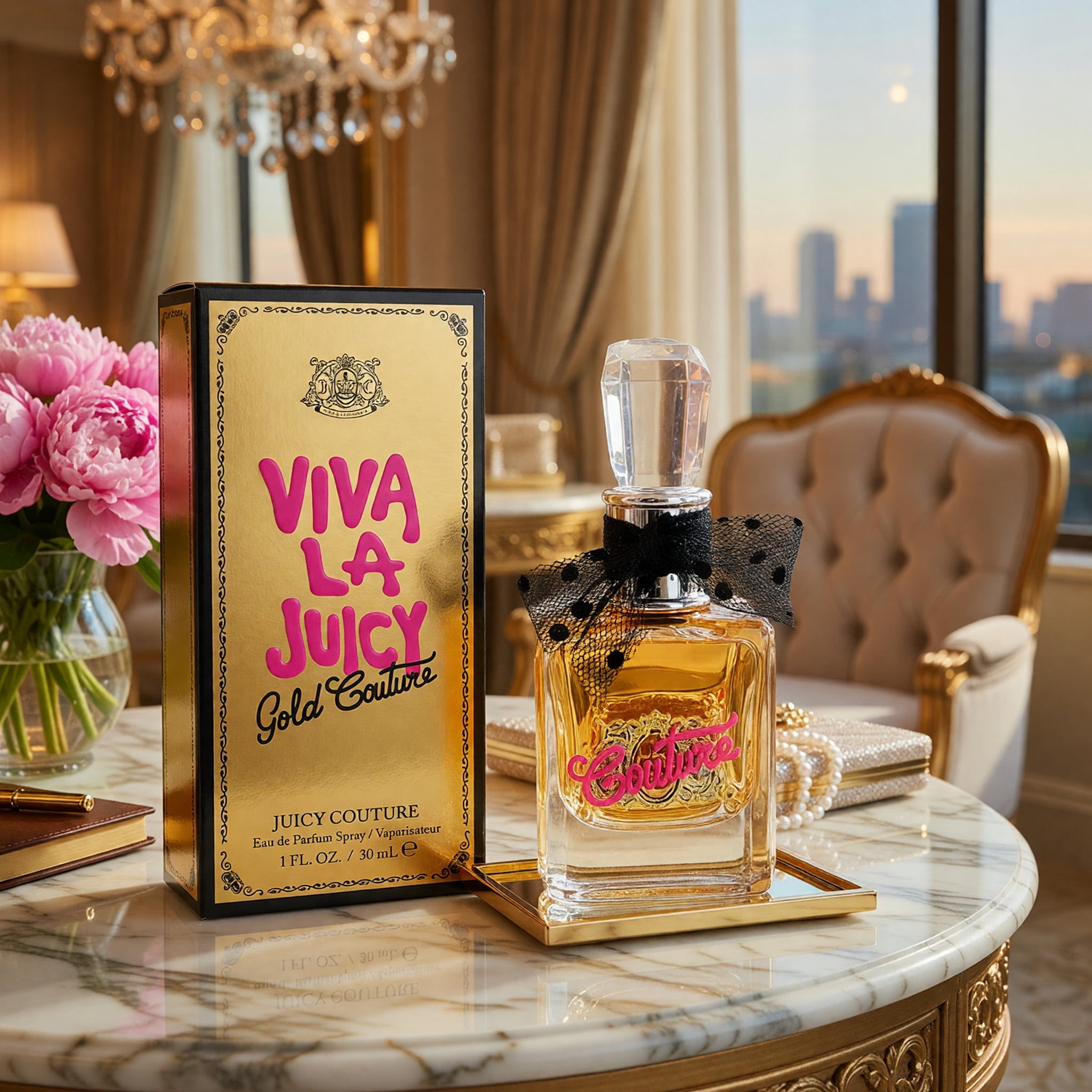 Juicy Couture Viva La Juicy Gold Couture Eau De Parfum Spray for Women (Gold, 3.4 oz) r266w