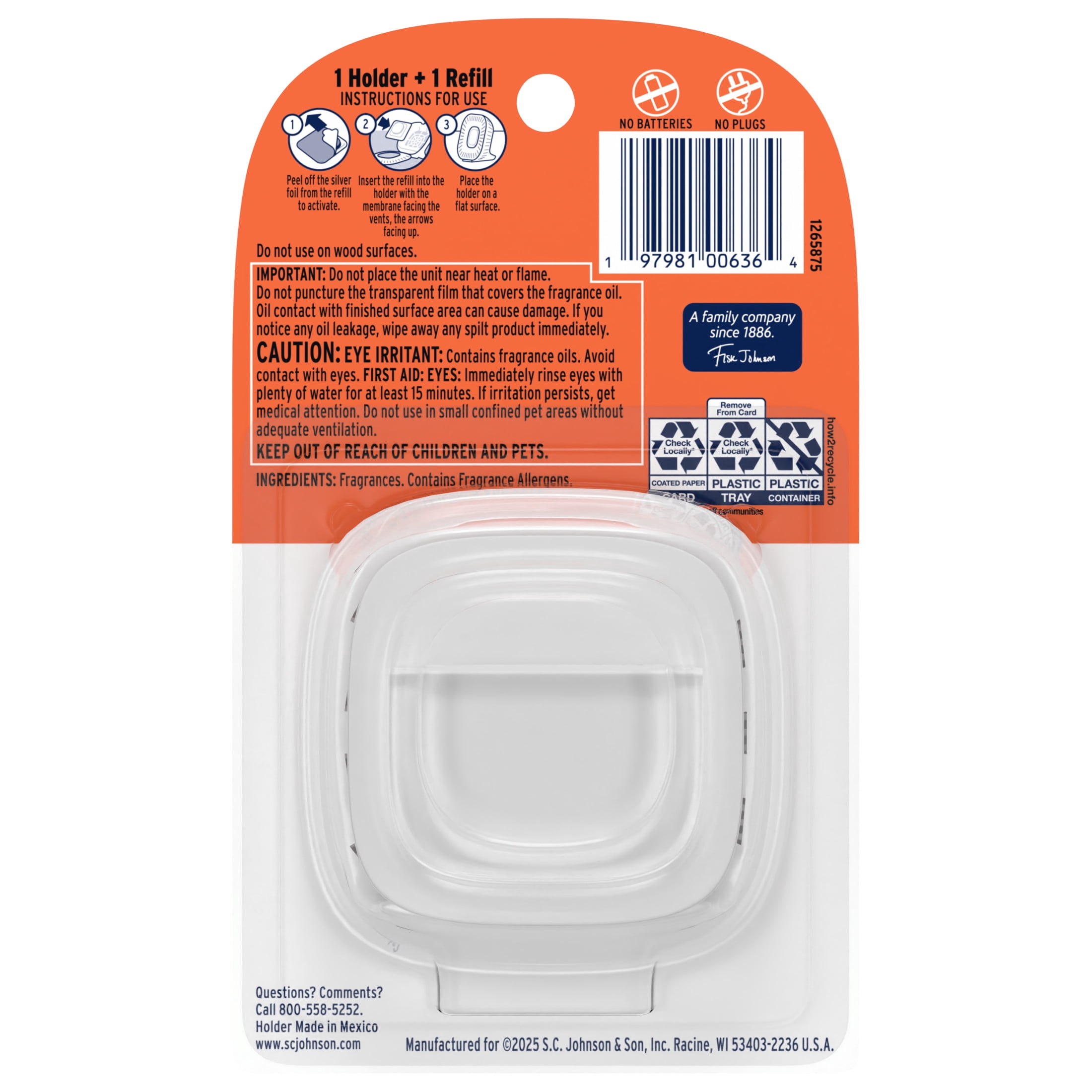 Glade Small Room Air Freshener Hawaiian Breeze Continuous Fragrance (2 Pack, 0.42 oz each) jyuwt