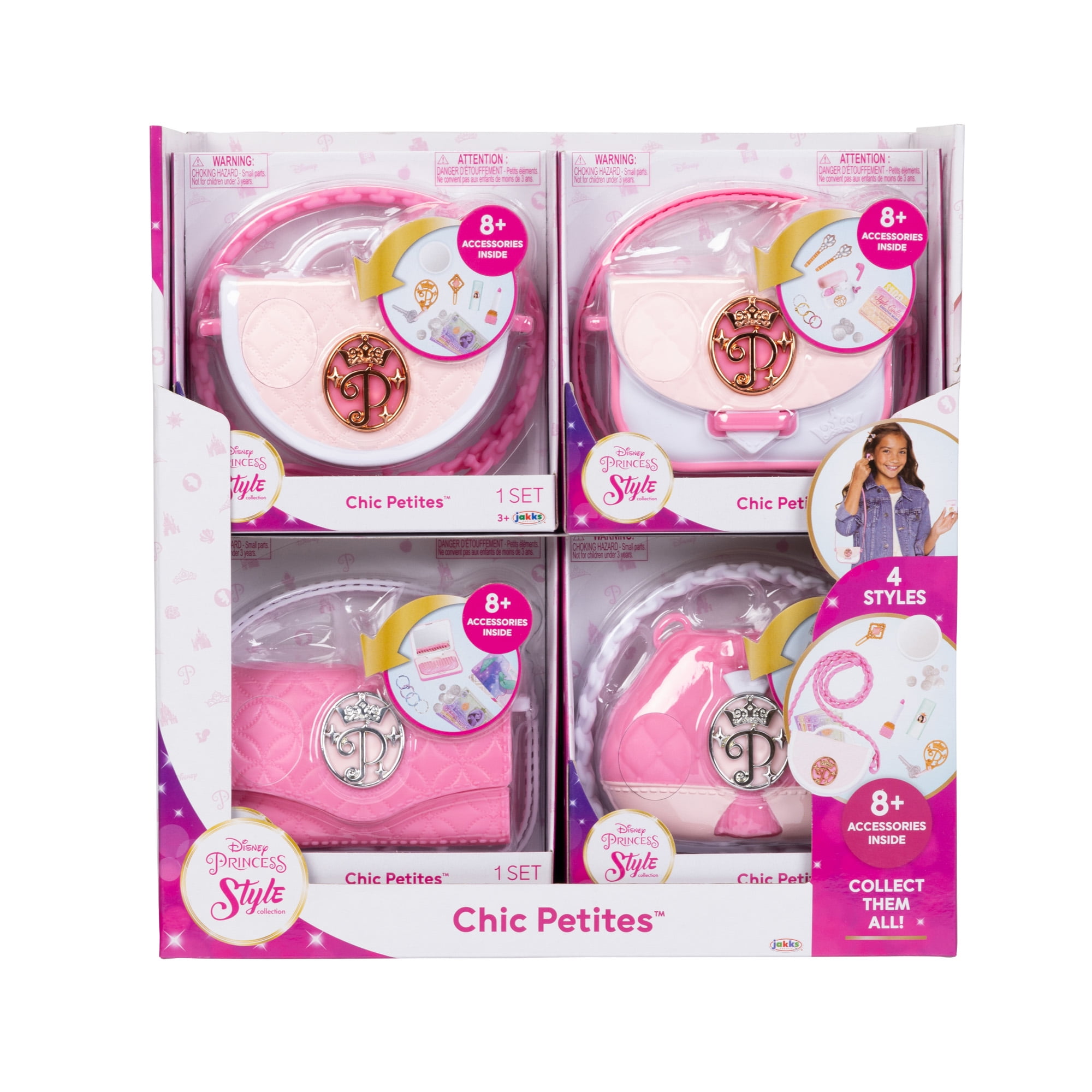 Disney Princess Style Collection Chic Petites Fashion Accessory Set (Multi-color, 9 Piece Set) c6yzd