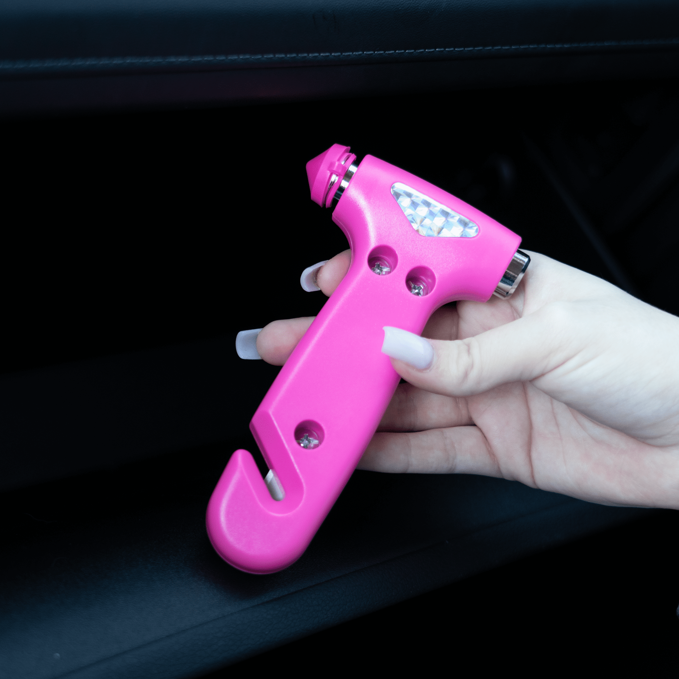 BLINGSTING Supercharged Roadside Emergency Kit for Drivers (Pink, 52-Piece Set) xh85g