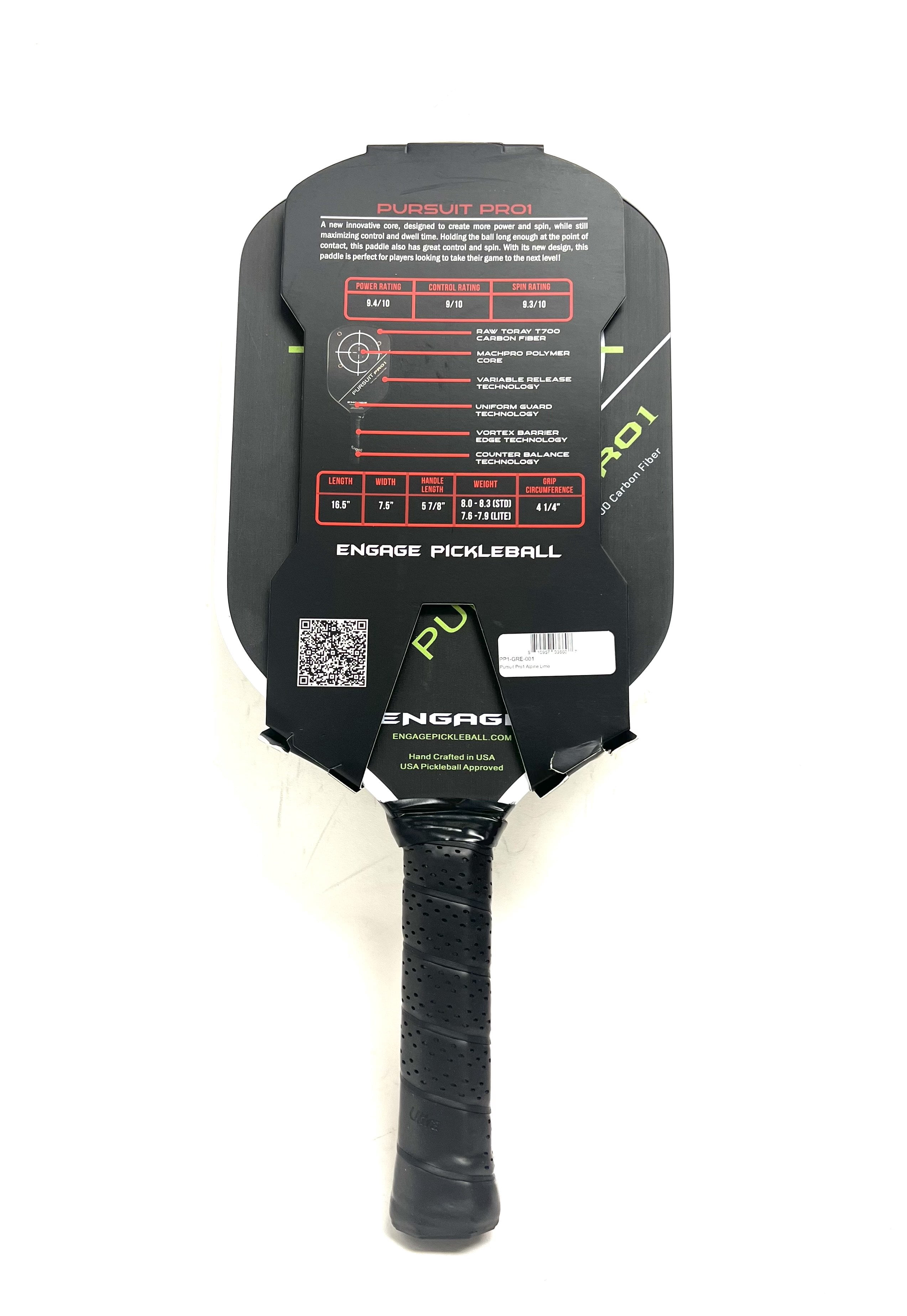 EngagePickleball Pursuit Pro1 Pickleball Paddle (Alpine Lime, 4 in Grip) hi8c9
