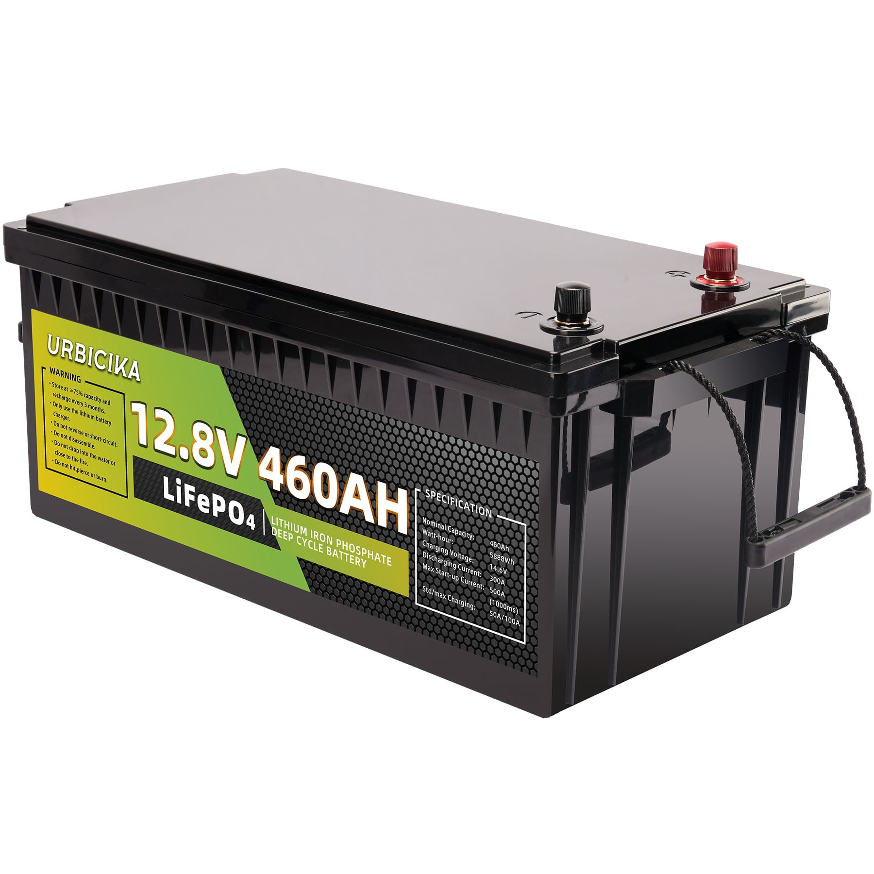 Eurobike 12V 460Ah LiFePO4 Lithium Battery, Deep Cycle Power for RV Solar and Off-Grid Systems (460Ah) evhpg