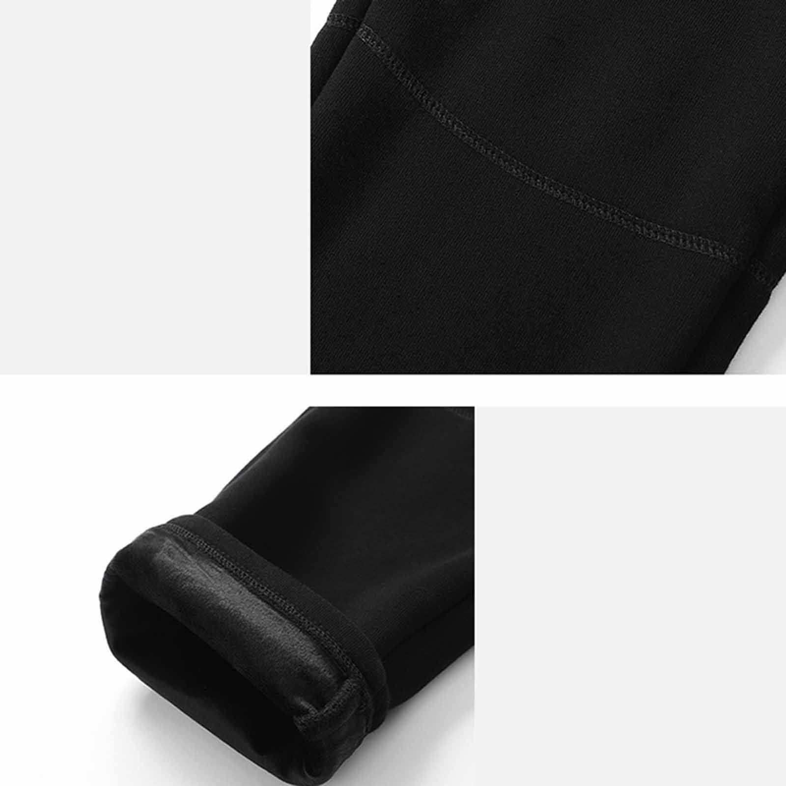 Maqroz Mens Heated Thermal Underwear Set (Black, Large) Long Sleeve Crewneck Top and Leggings Base Layer 8cw52