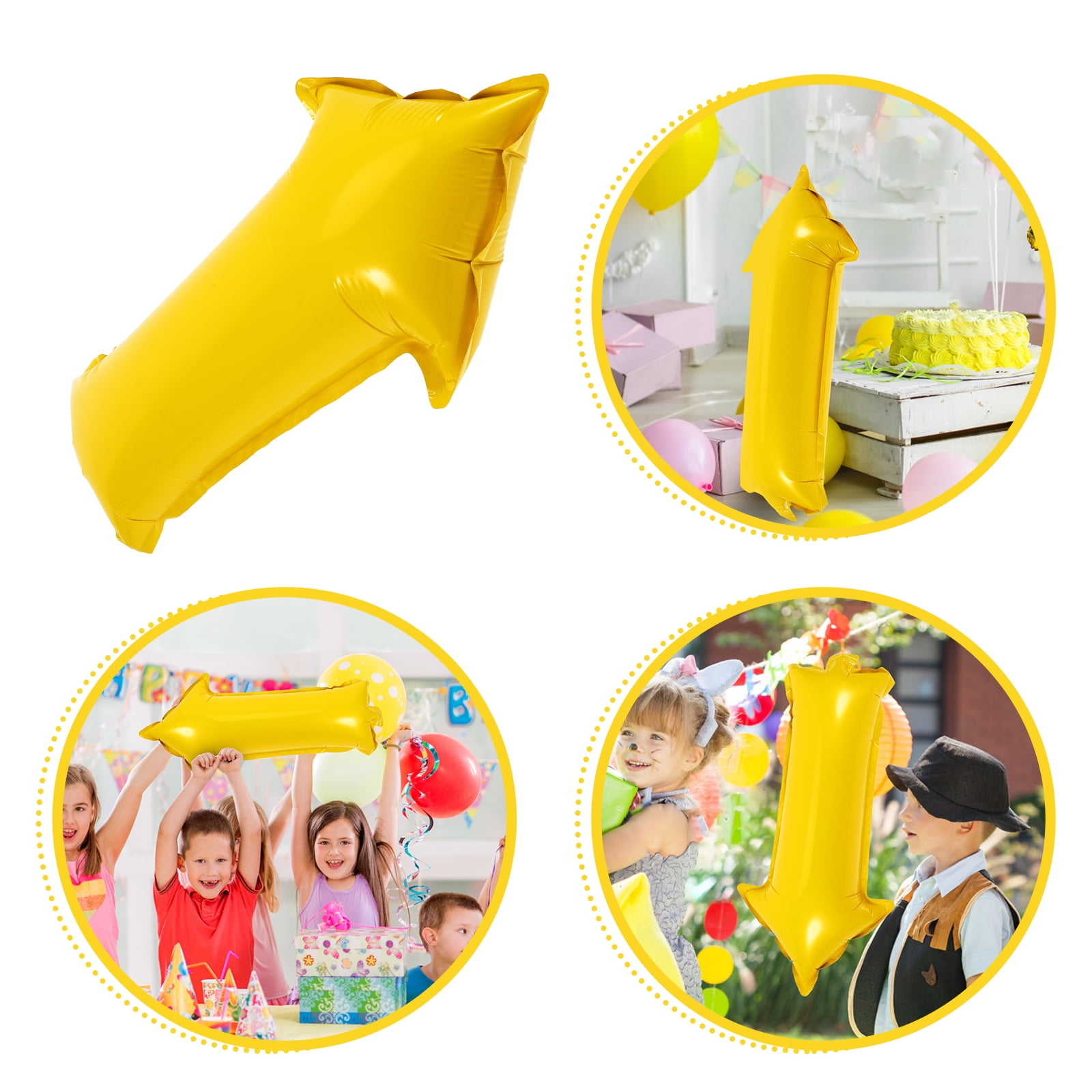 Generic Balloon Arch Kit Arrow Shape Party Decoration (Yellow, 5 Pcs) p6mzm