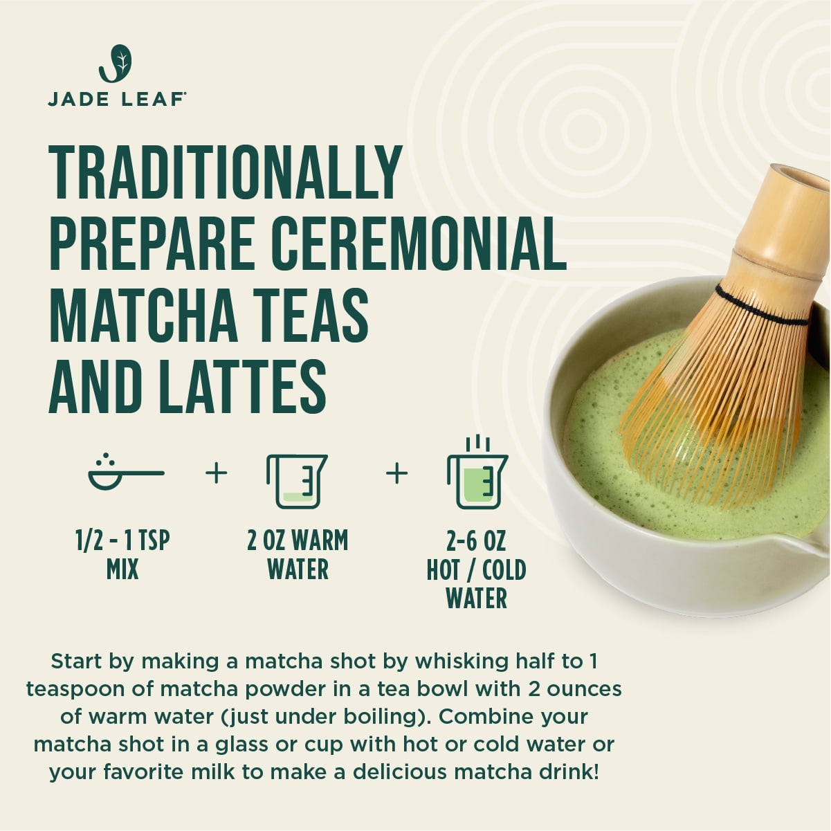 Jade Leaf Organic Ceremonial Grade Matcha Powder, Teahouse Edition (Green, 3.53 oz) xip98