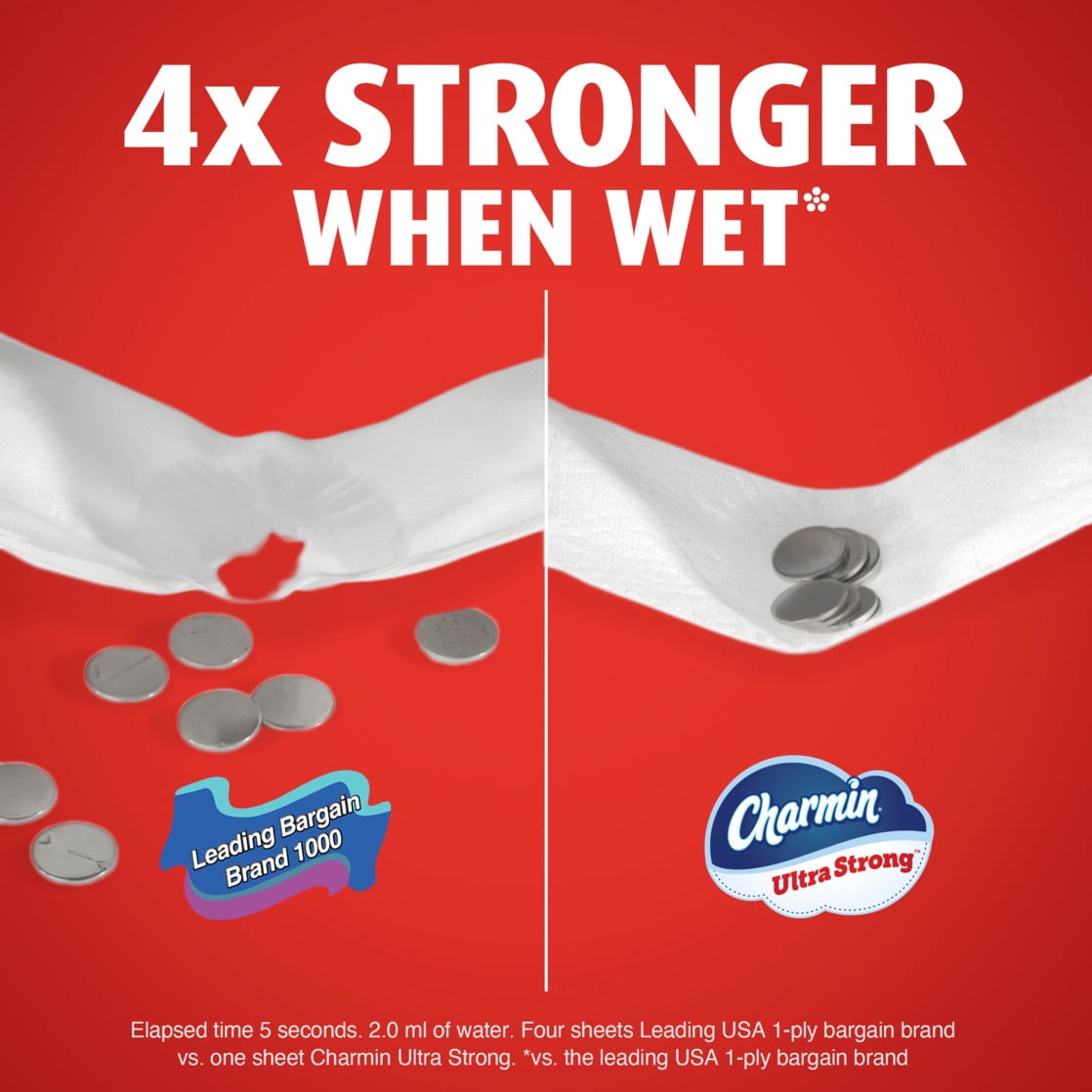 Charmin Ultra Strong Toilet Paper (White, 24 Mega Rolls) uvuhk