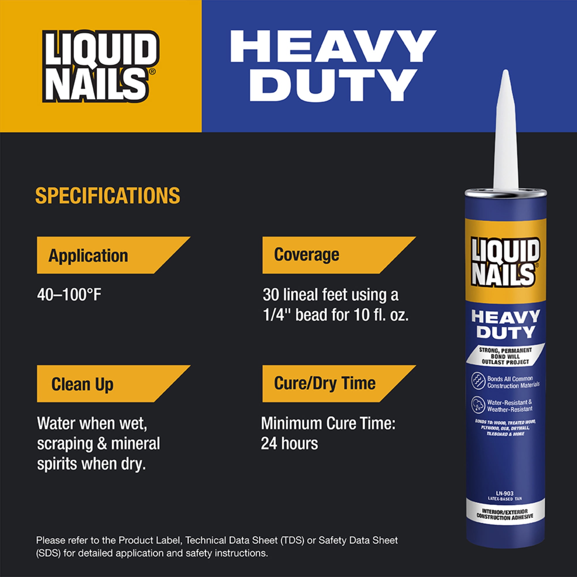 Liquid Nails Heavy Duty Construction Adhesive (White, 10 oz) k5osr - Image 5
