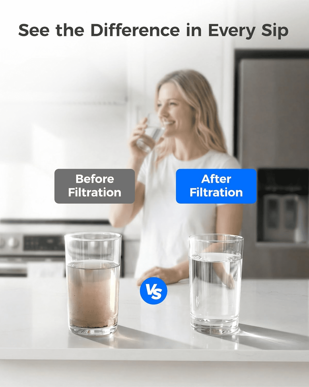 Waterdrop EDR1RXD1 Refrigerator Water Filter Replacement (2 Pack) y1ns1 - Image 5