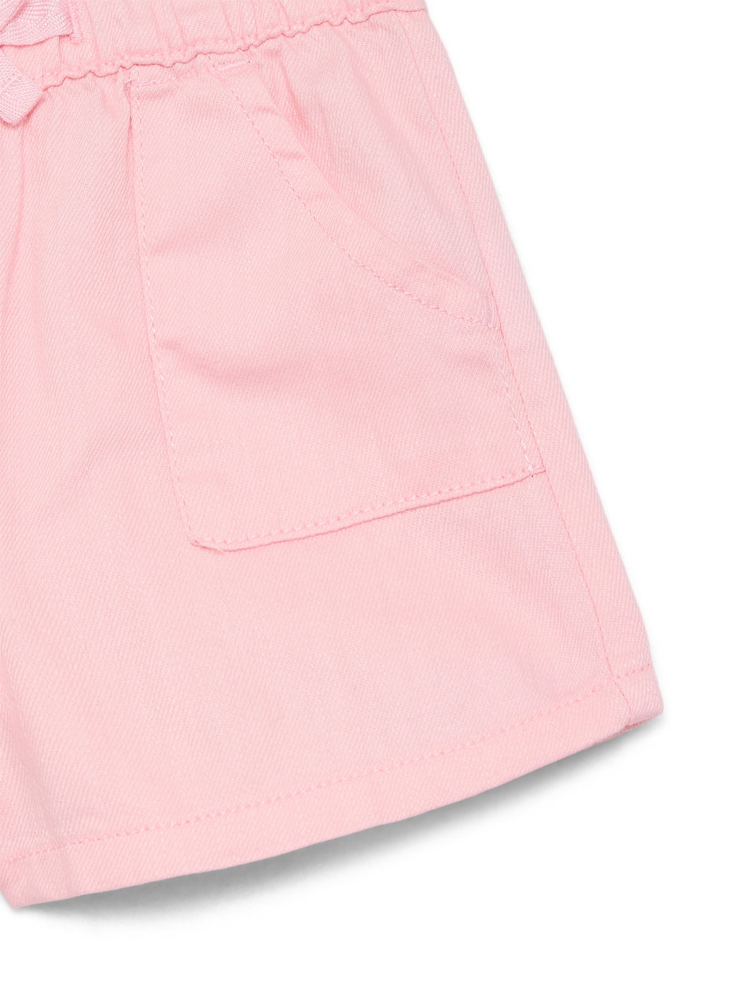 Wonder Nation Baby Girl Woven Shorts (Pink, 0-24 Months) 1ntue