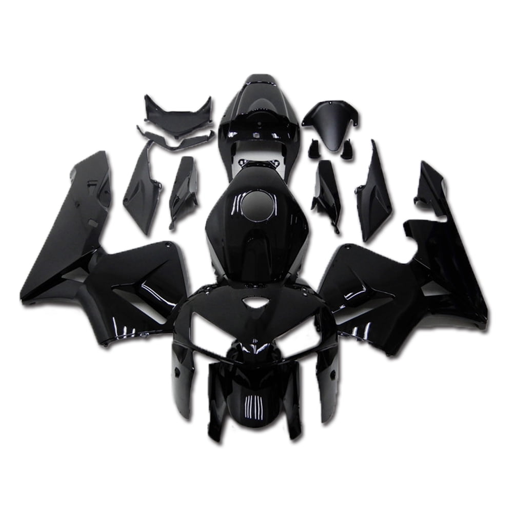NT Fairing Complete Motorcycle Bodywork Kit for Honda CBR600RR 2005-2006 (Glossy Black, 1 Set) f2abq